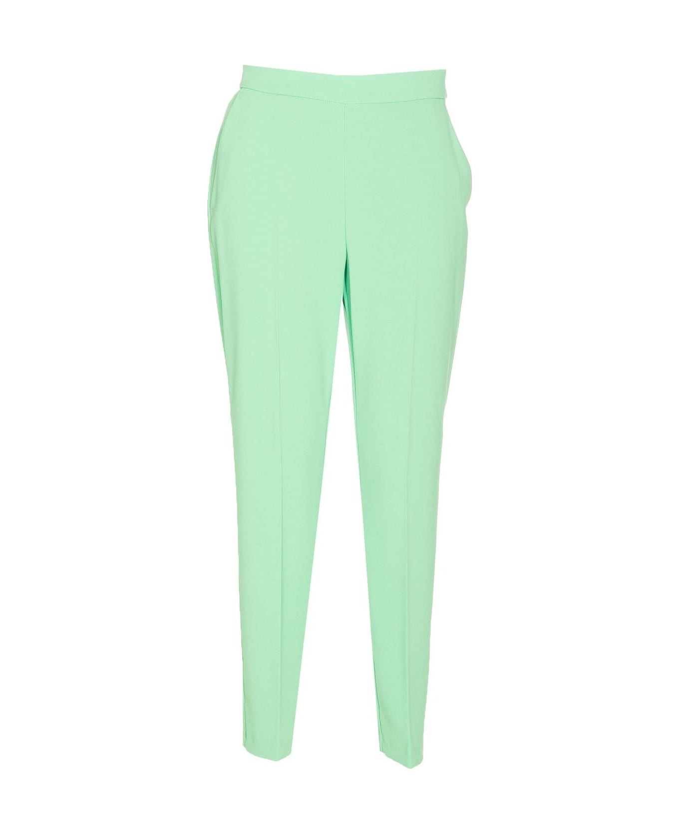 Pinko Concealed Zipped Tapered-leg Trousers - Green