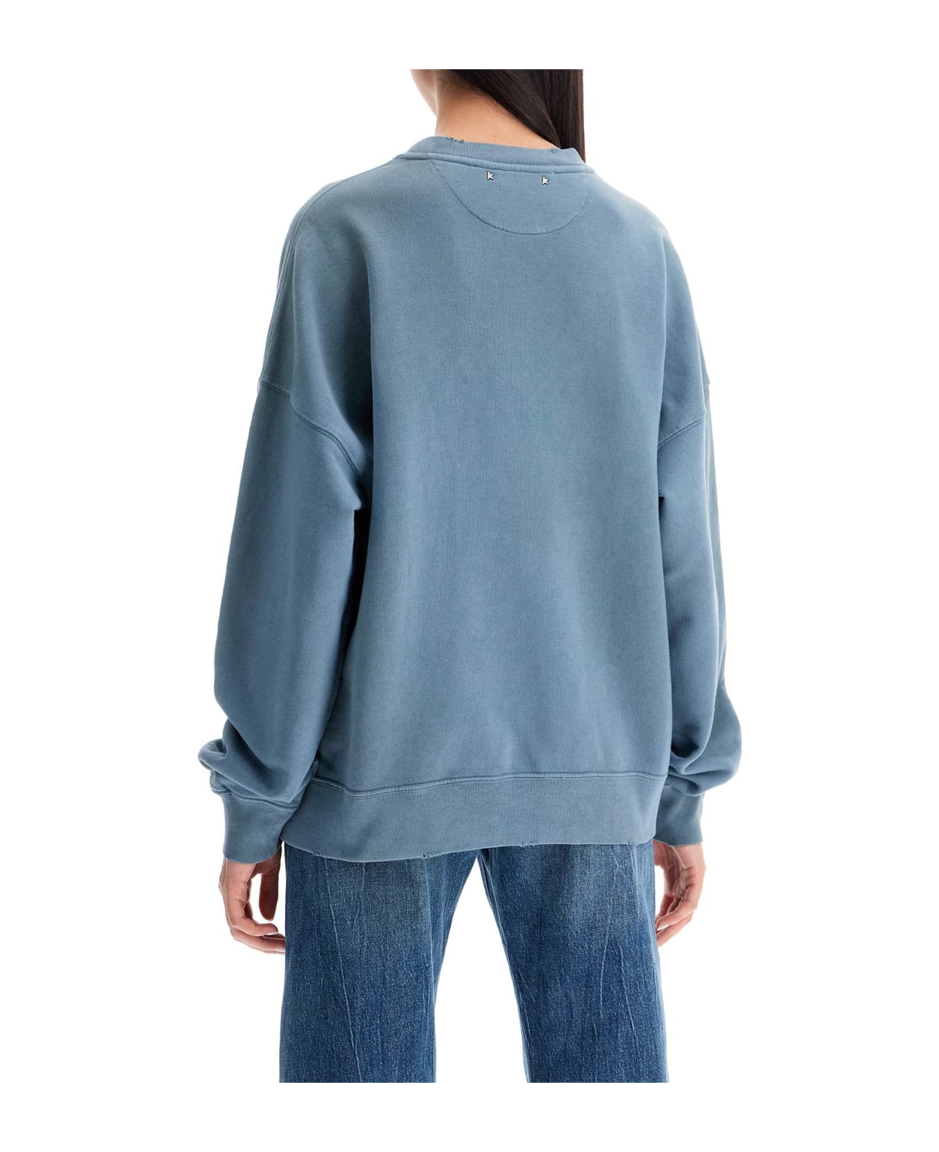 Golden Goose Light Blue Cotton Sweatshirt - Blue フリース