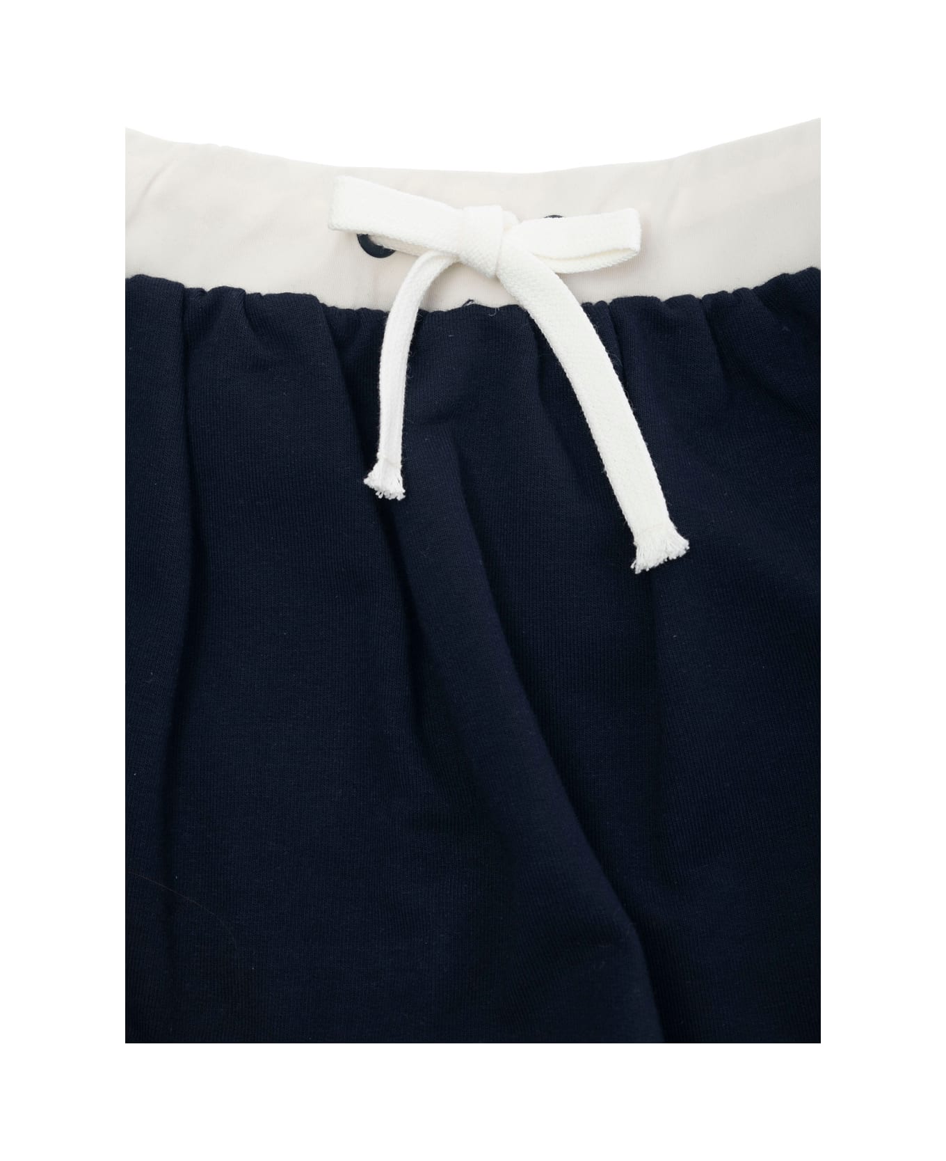 Il Gufo Blue Skirt With Elastic Drawstring Waist And Inner Shorts In Cotton Girl - Blu