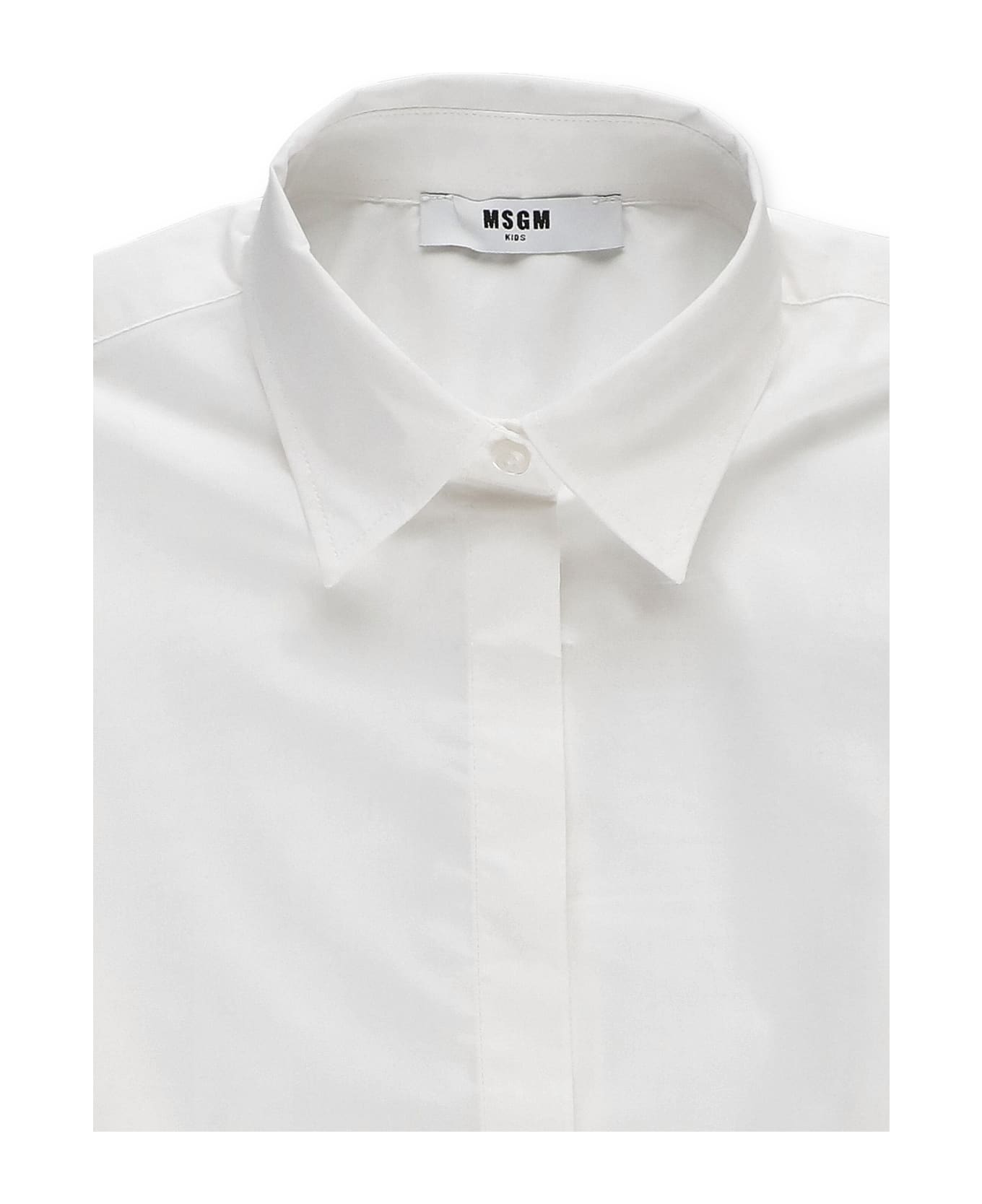 MSGM Logoed Shirt - Bianco シャツ