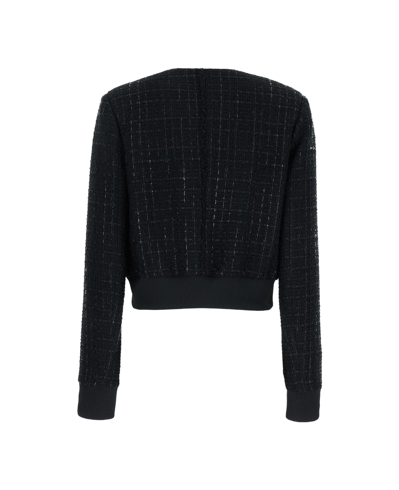 Balmain Buttoned Tweed Blouson - Black