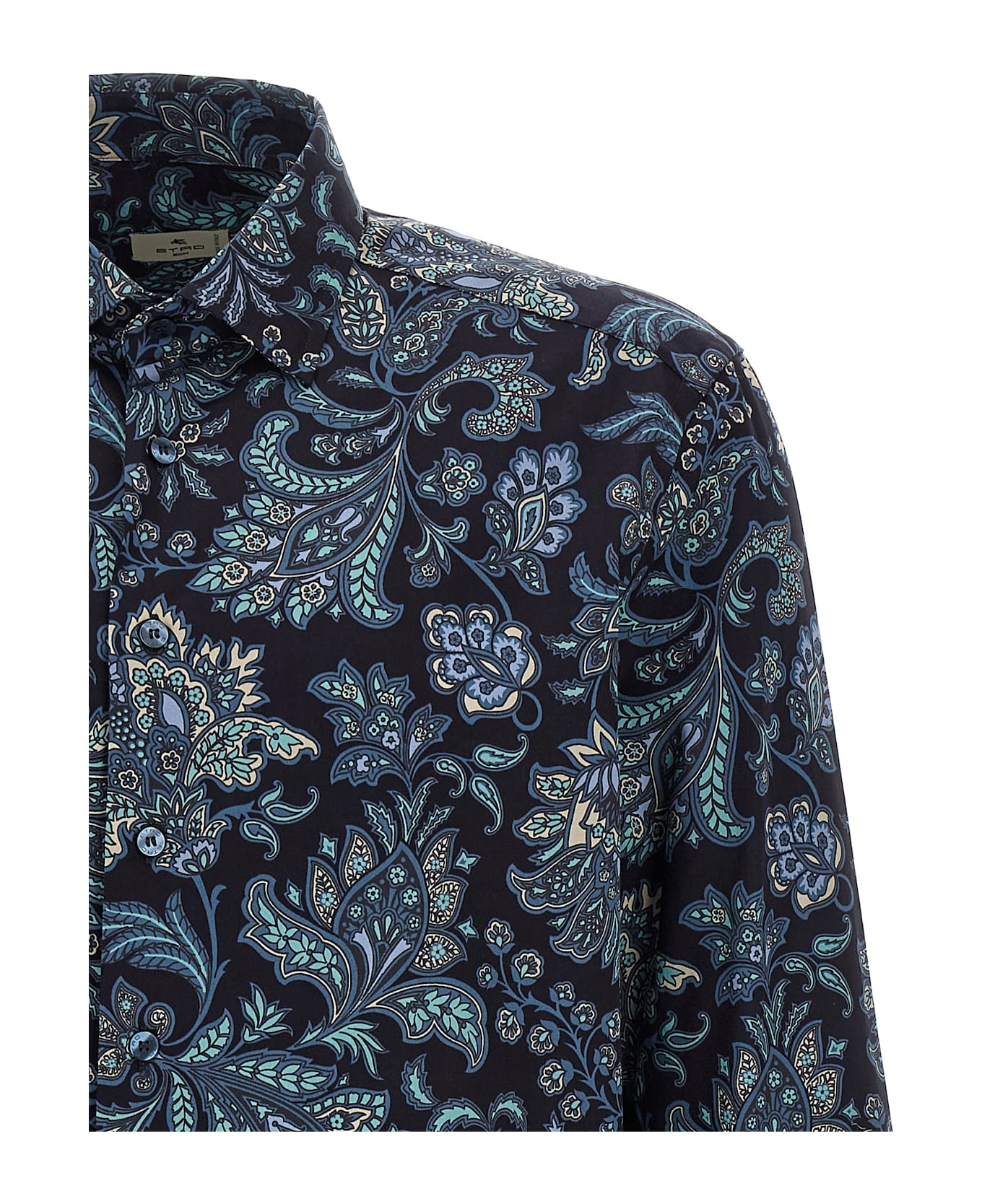 Etro Floral Paisley Cotton Shirt - Blue