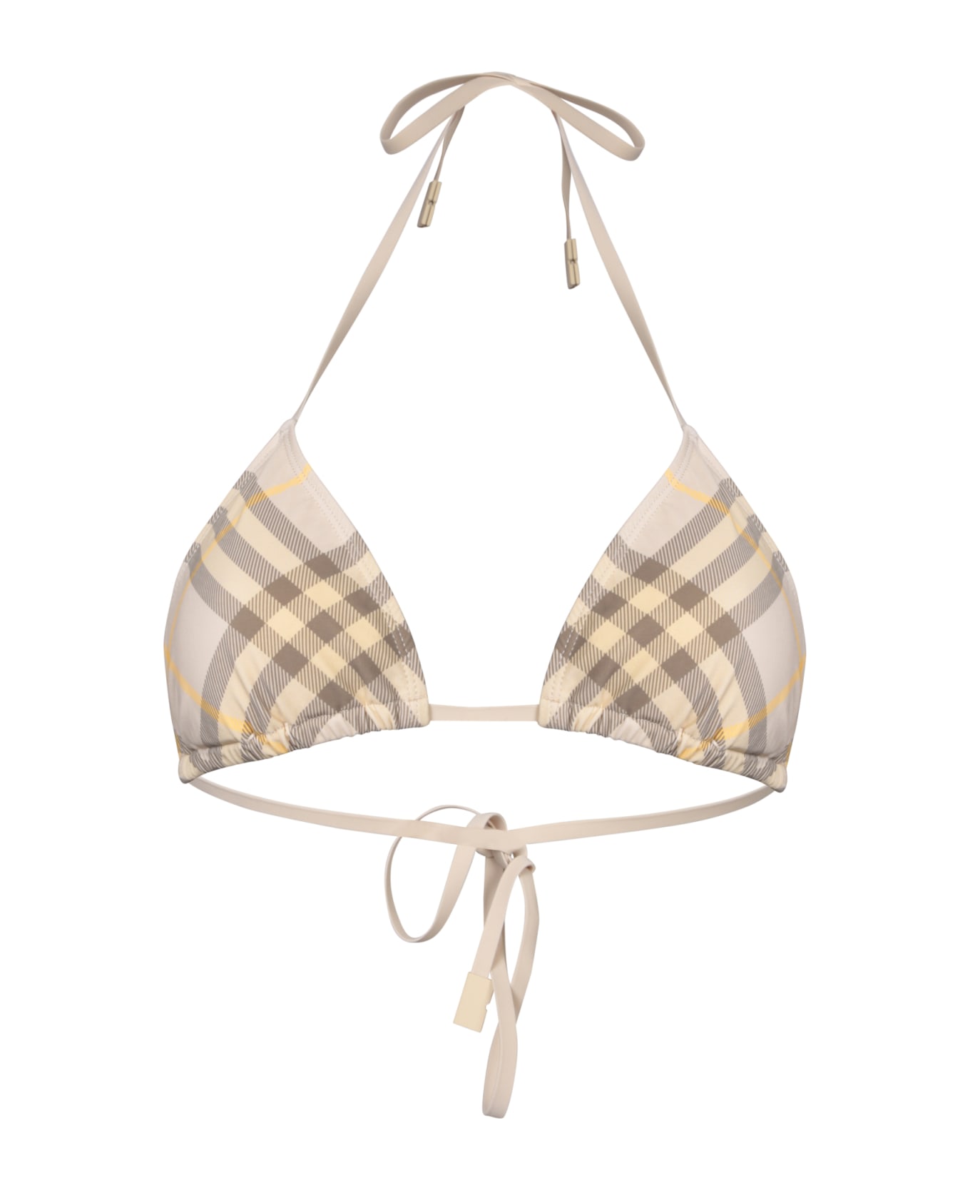 Burberry Check Print Bikini Top - WHEAT IP CHECK