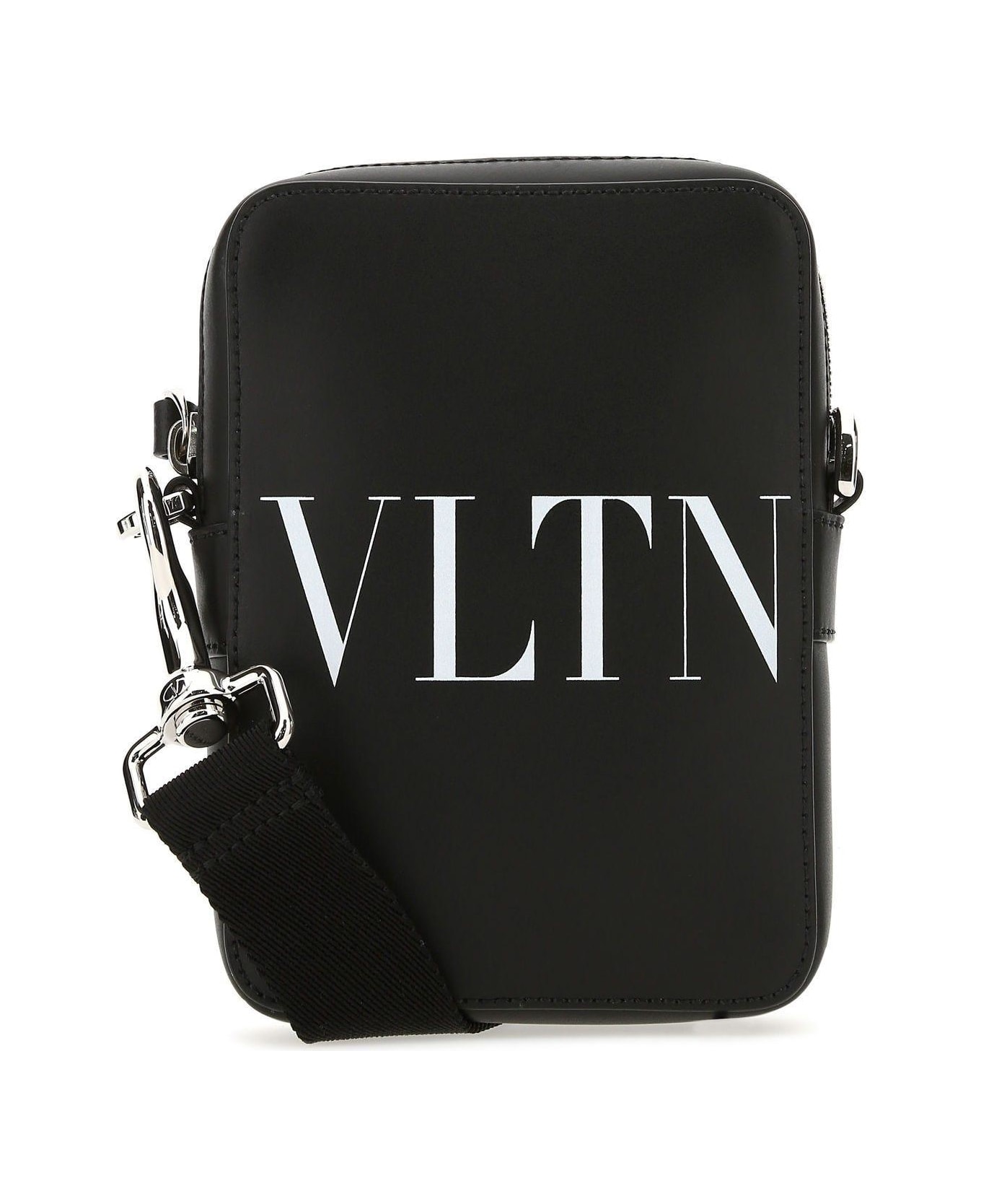 Valentino Garavani Black Leather Crossbody Bag - Black