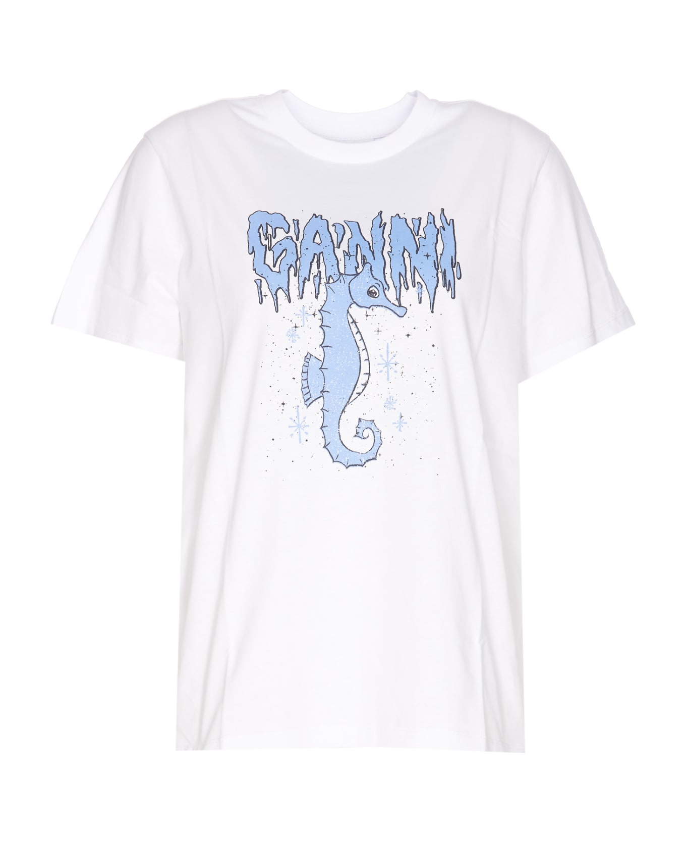 Ganni Seahorse T-shirt - White