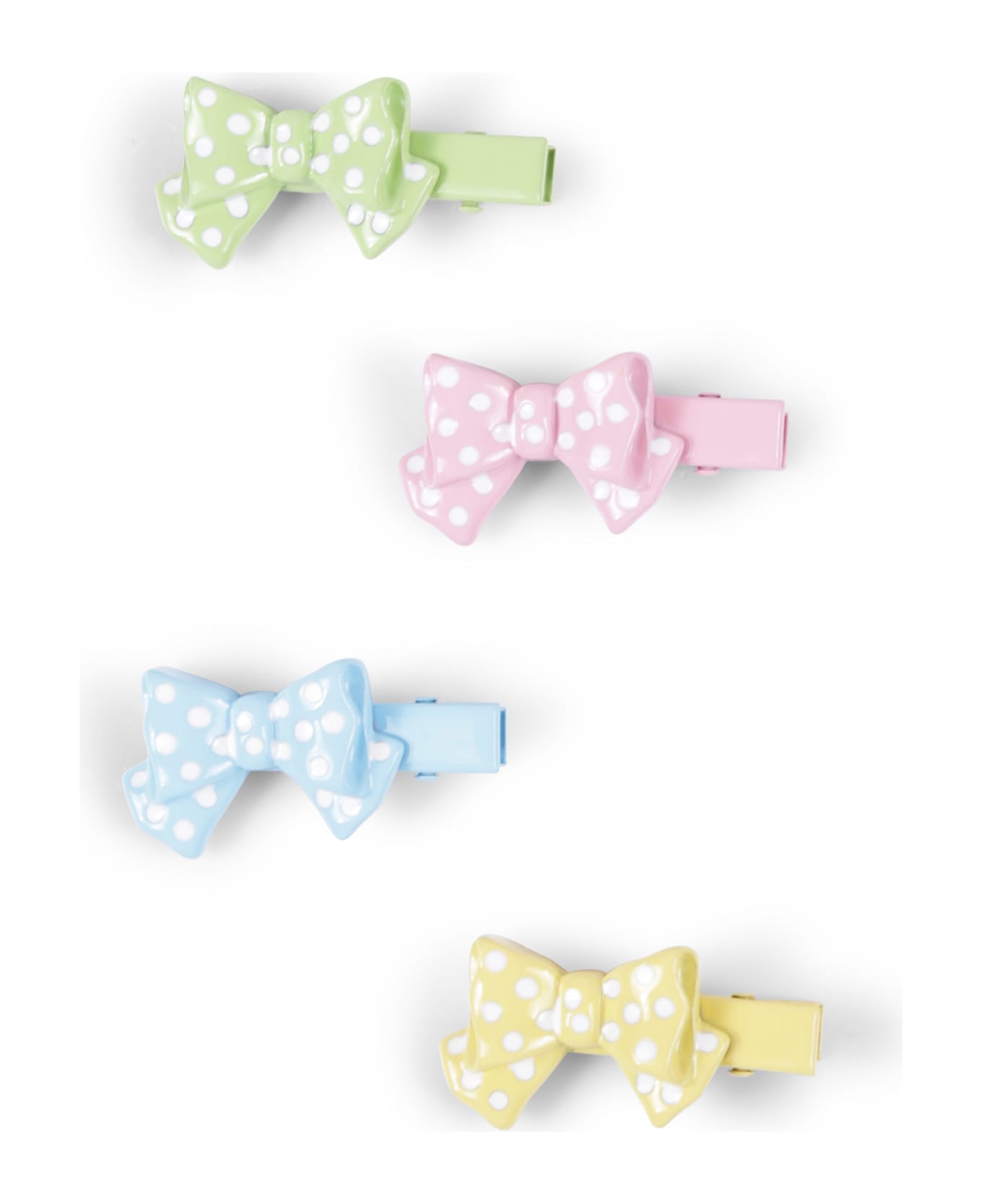Monnalisa Multicolor Clip Set For Girl With Bow - Multicolor