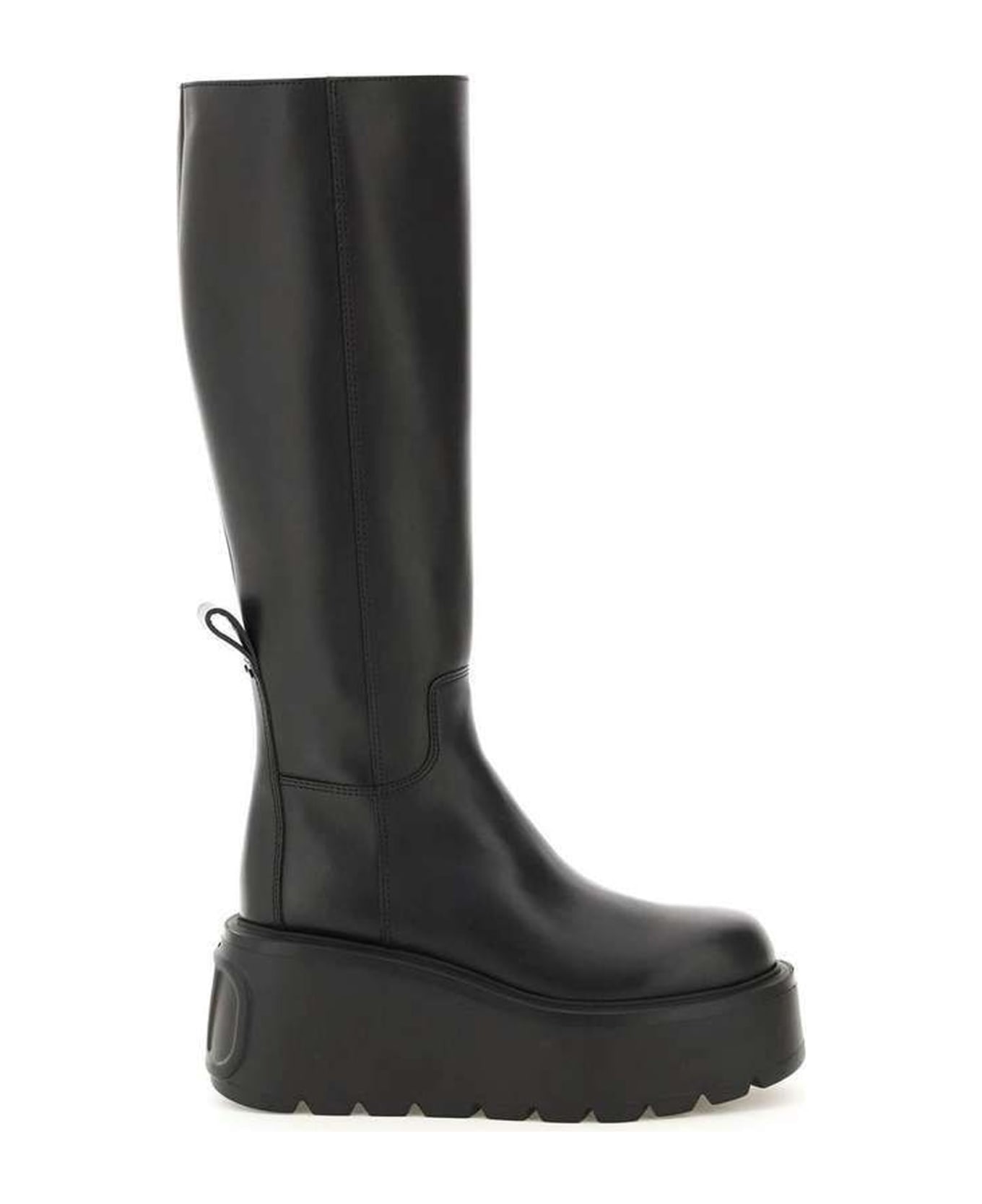 Valentino Garavani Garavani Uniqueform Leather Boots - Black