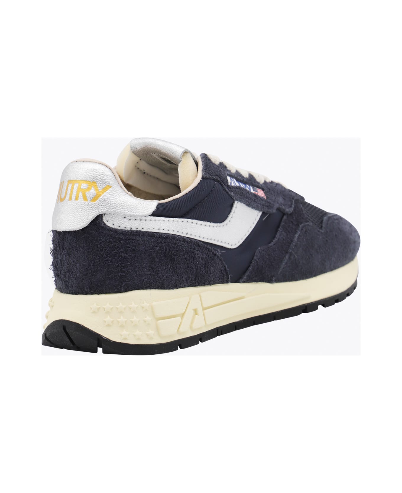 Autry Dark Blue And White Leather Reelwind Sneakers - NET SPACE/SILVER スニーカー