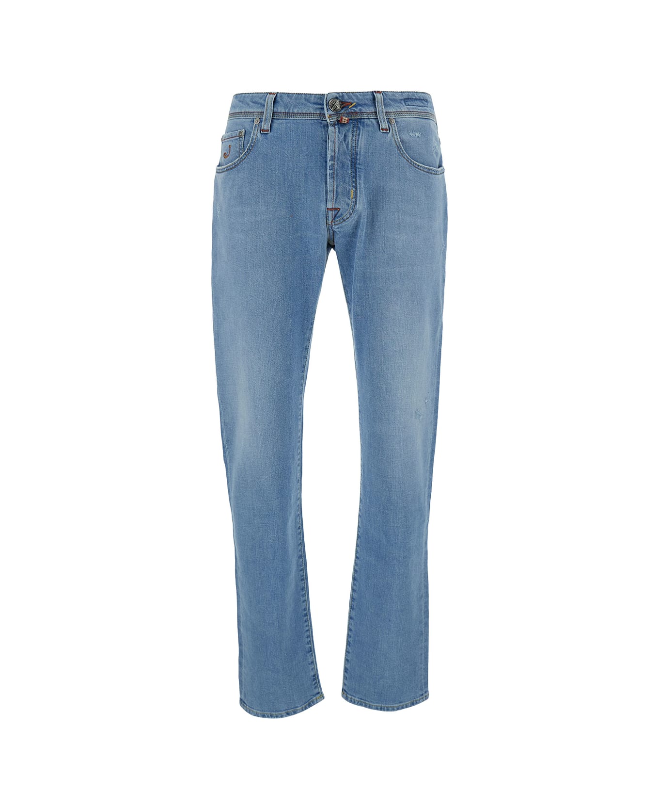 Jacob Cohen Light Blue Slim Jeans In Cotton Man - Light blue
