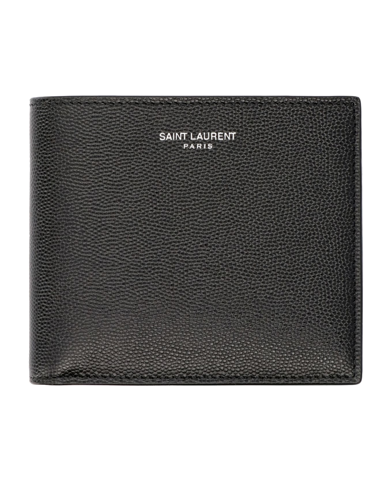 Saint Laurent Wallet In Leather With Coin Purse - Black
