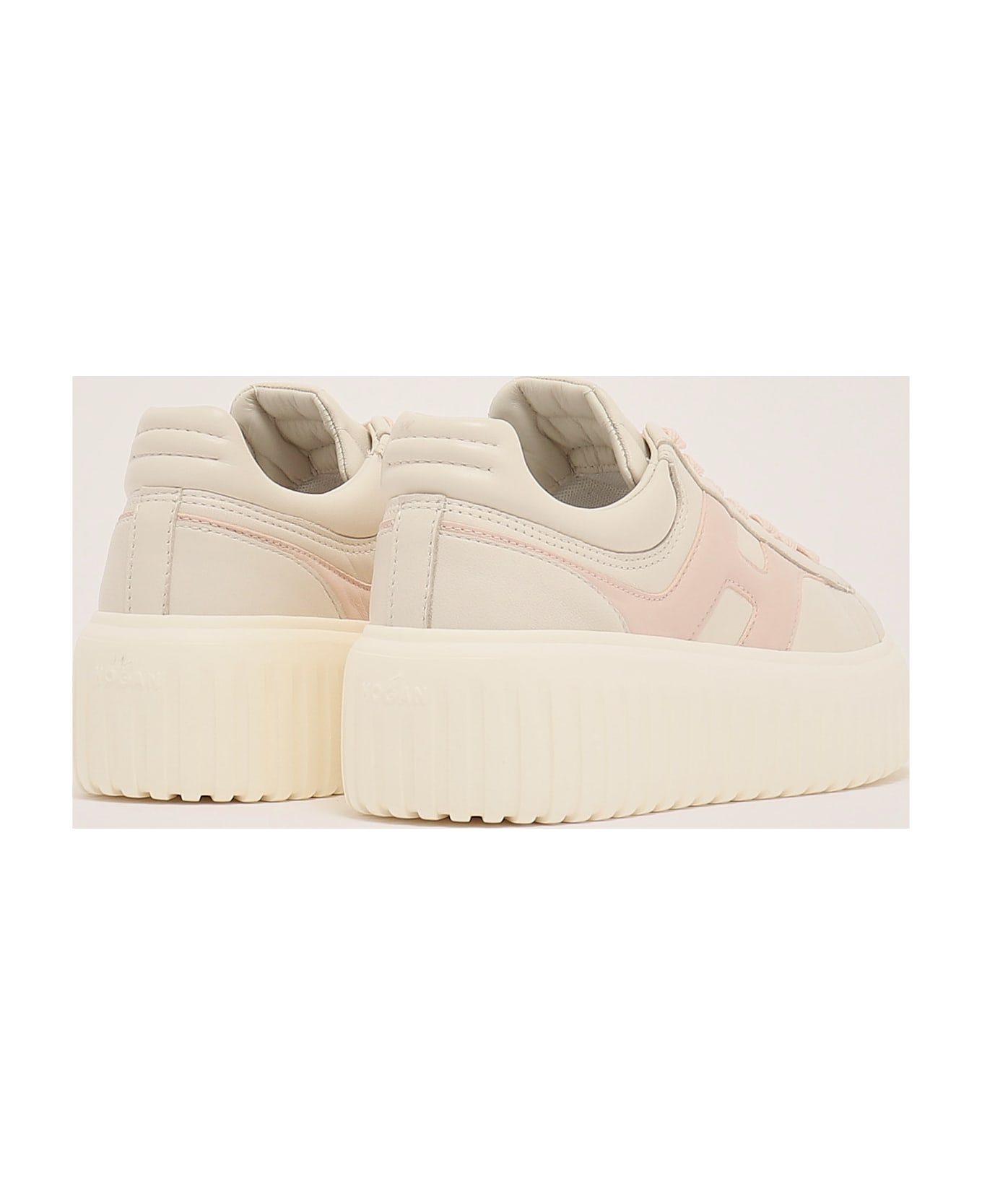 Hogan H Stripes H Spezzata Sneaker - MASTICE-ROSA