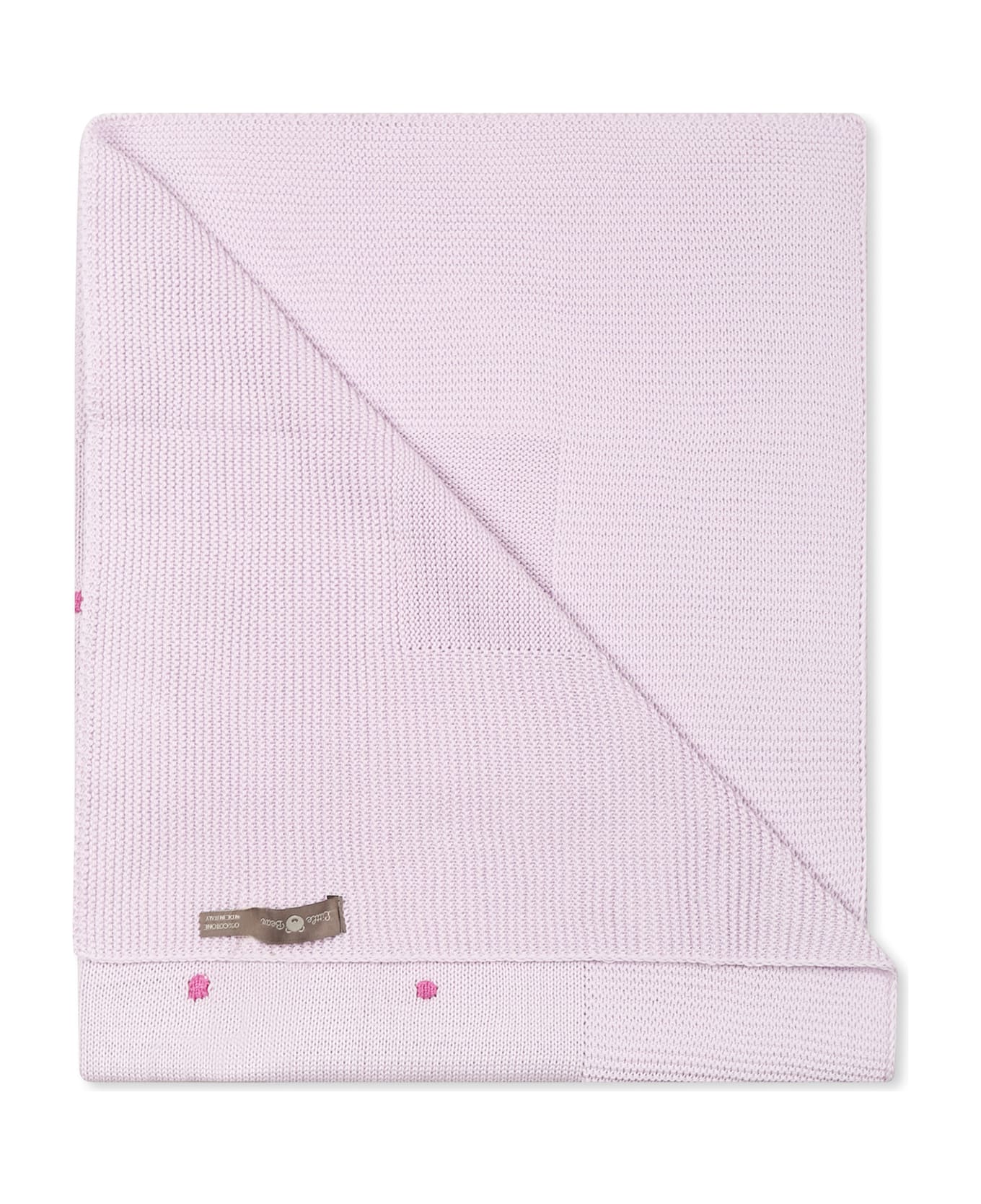 Little Bear Green Blanket For Babykids With Polka Dots - Violet