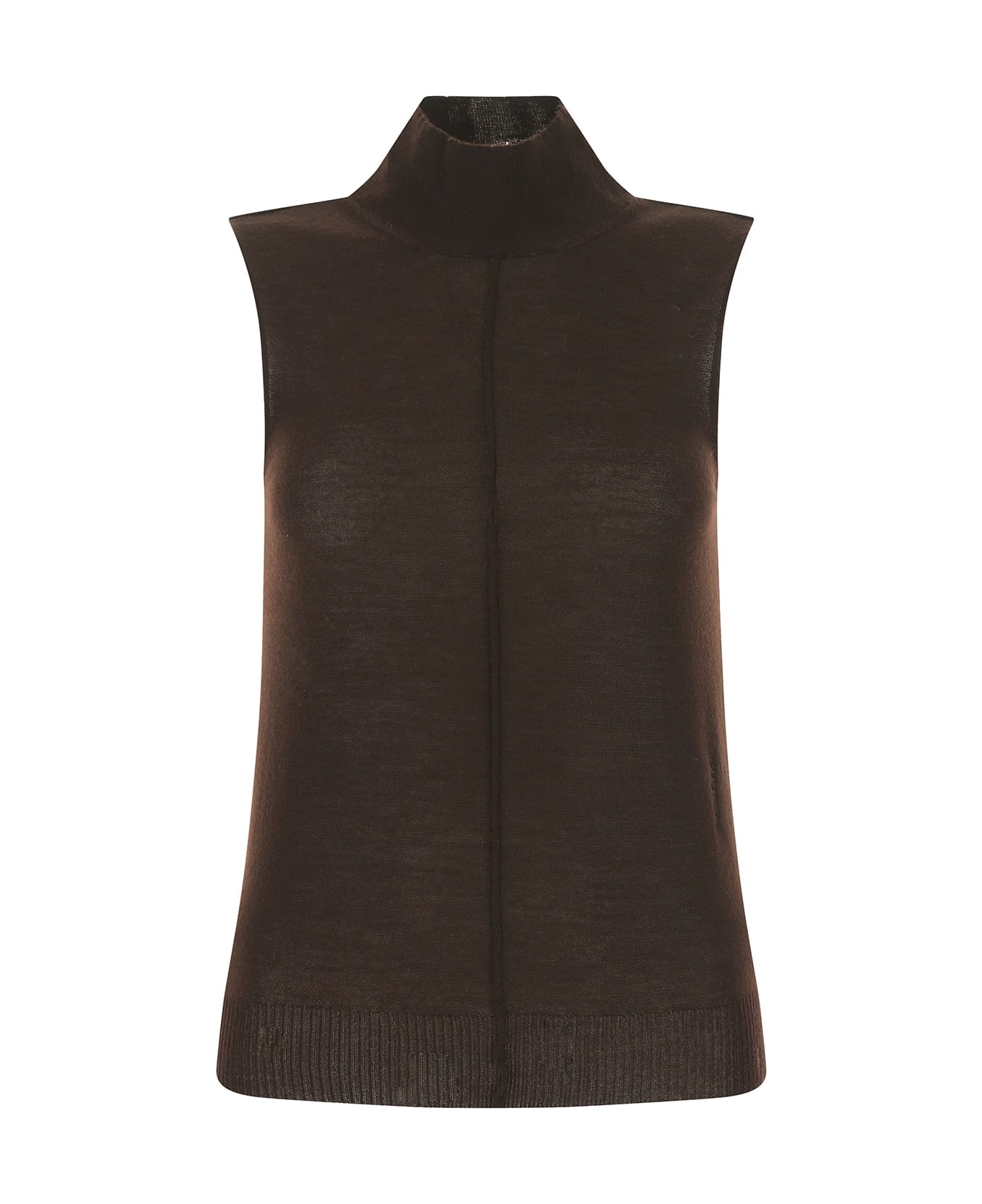 AMIRI Chocolate Cashmere Top - BROWN