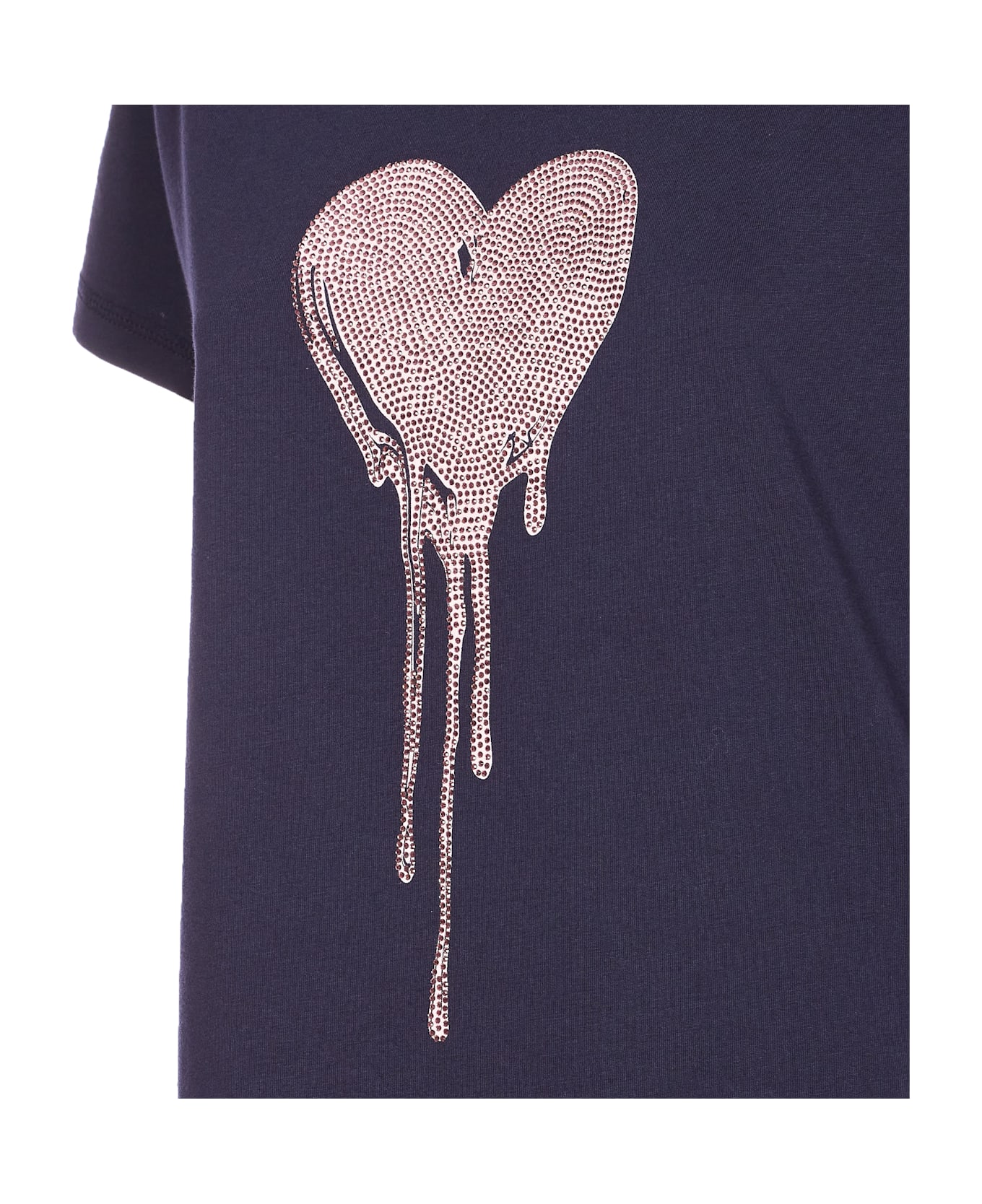 Zadig & Voltaire Walk Hc Flowing Heart Strass T-shirt - Blue