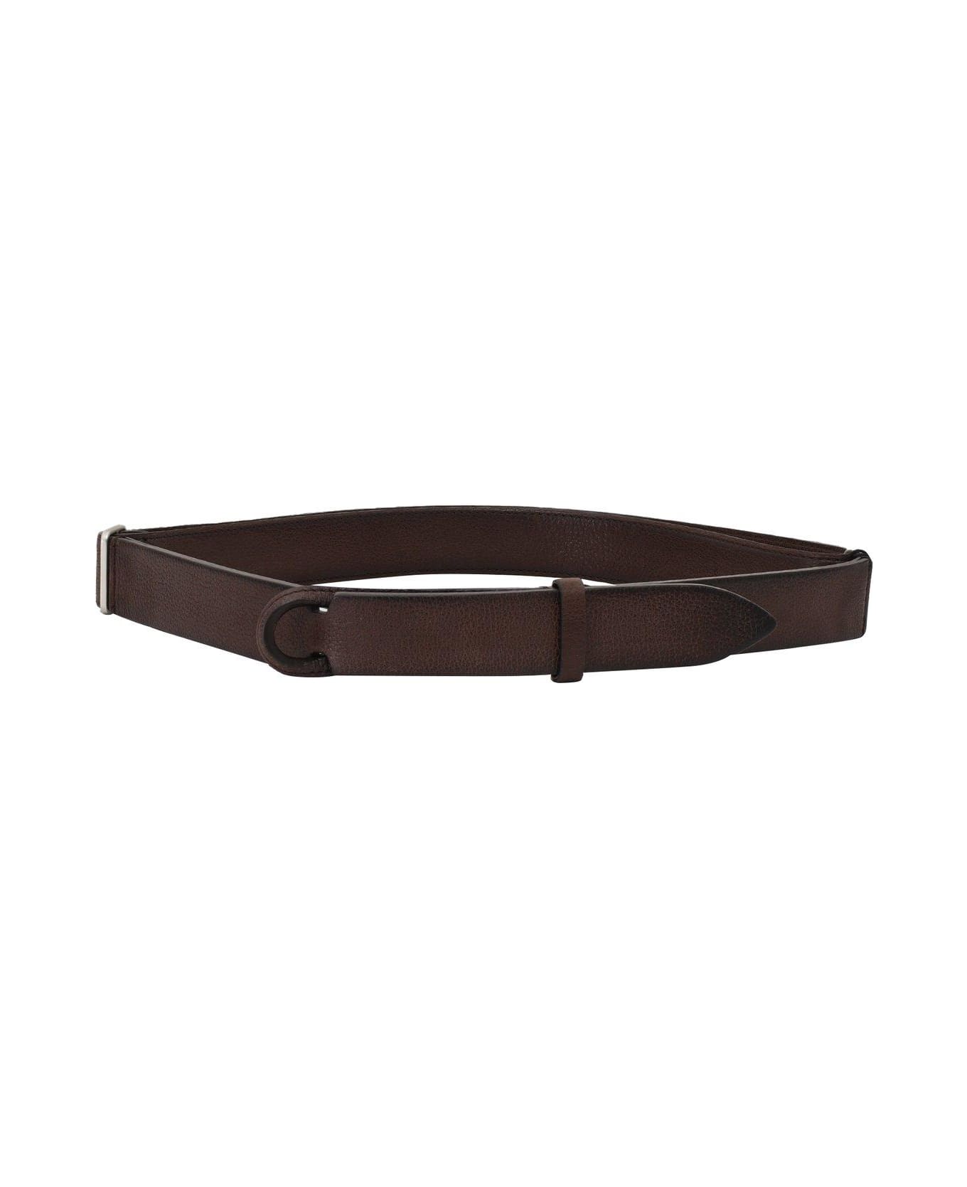 Orciani Chevrette Nobuckle Belt - Moro