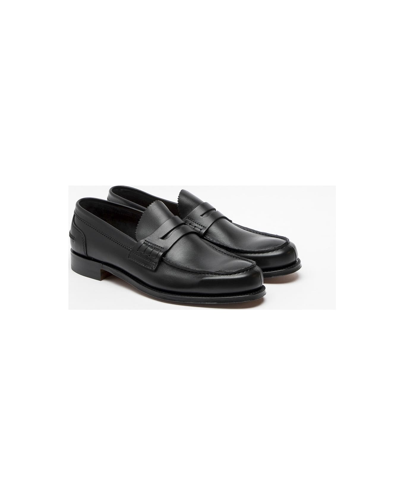 Cheaney Dover Ef Black Softee Calf Penny Loafer - Nero