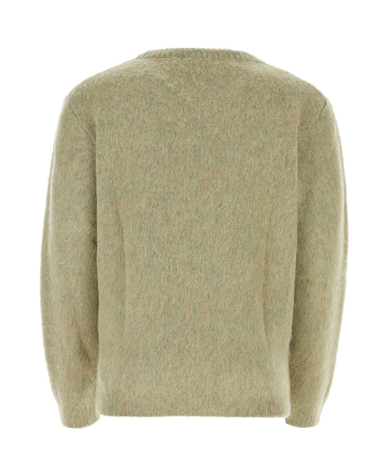 Lemaire Sage Green Stretch Mohair Blend Sweater - MEADOWMELANGE