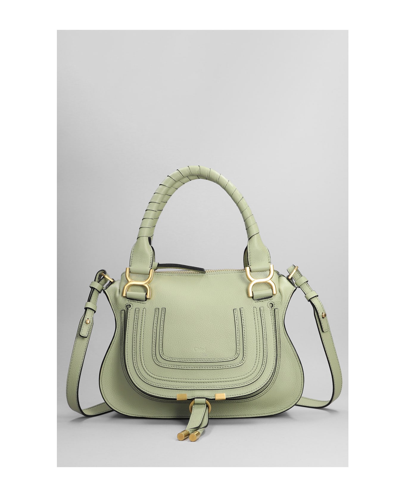 Chloé Shoulder Bag In Green Leather - green