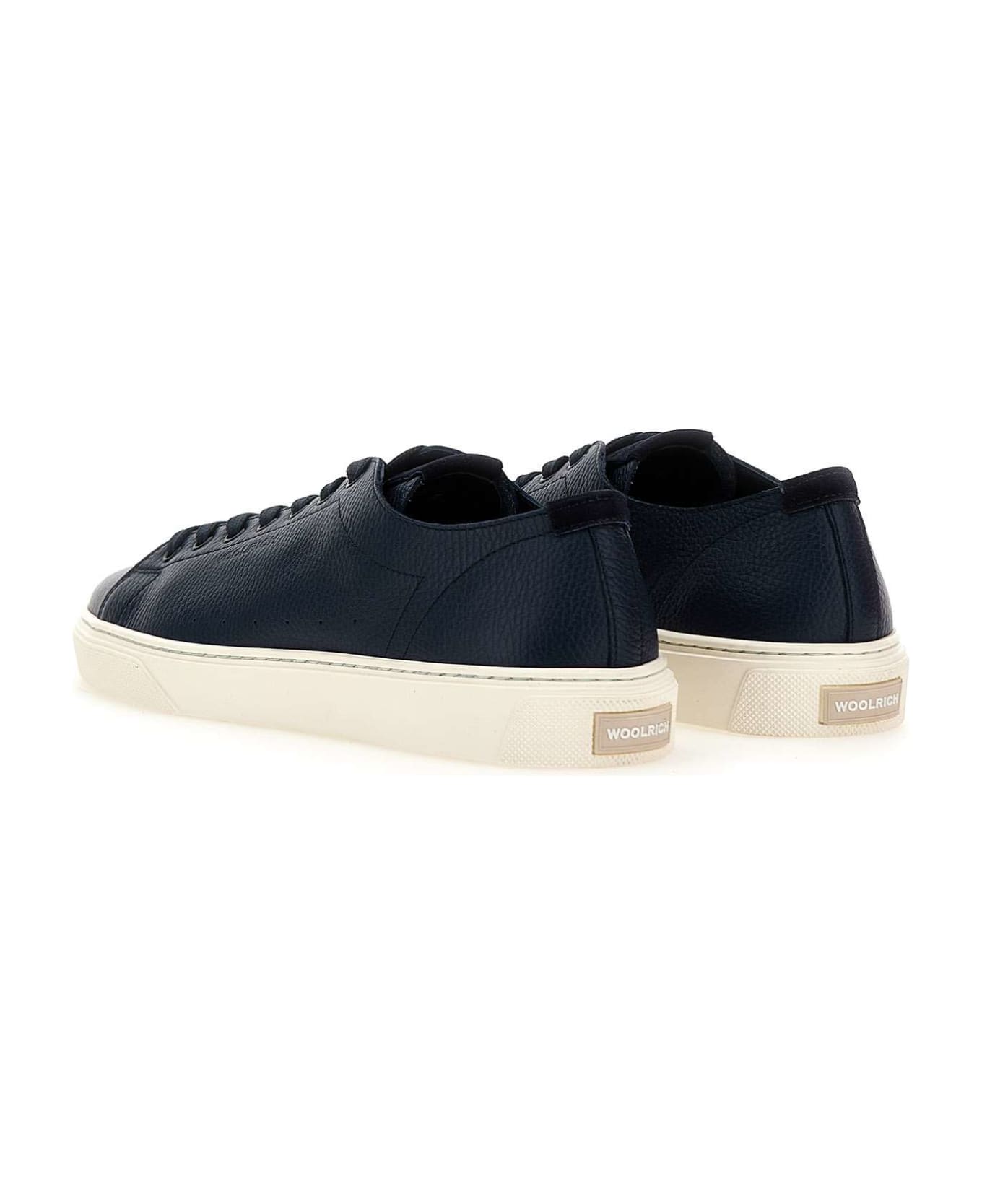 Woolrich 'cloudcourt' Leather Sneakers - NAVY