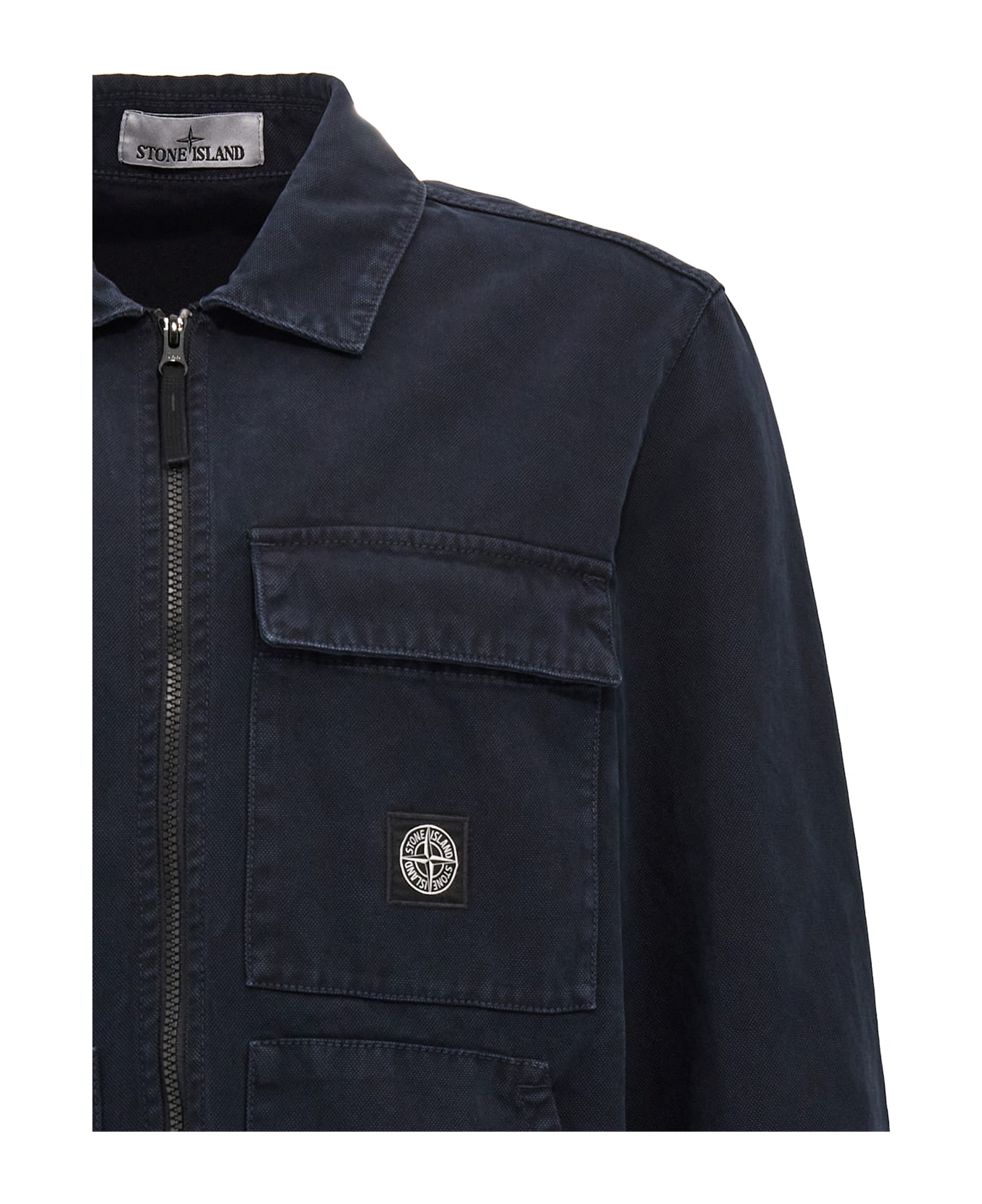 Stone Island Canvas Overshirt - Blue