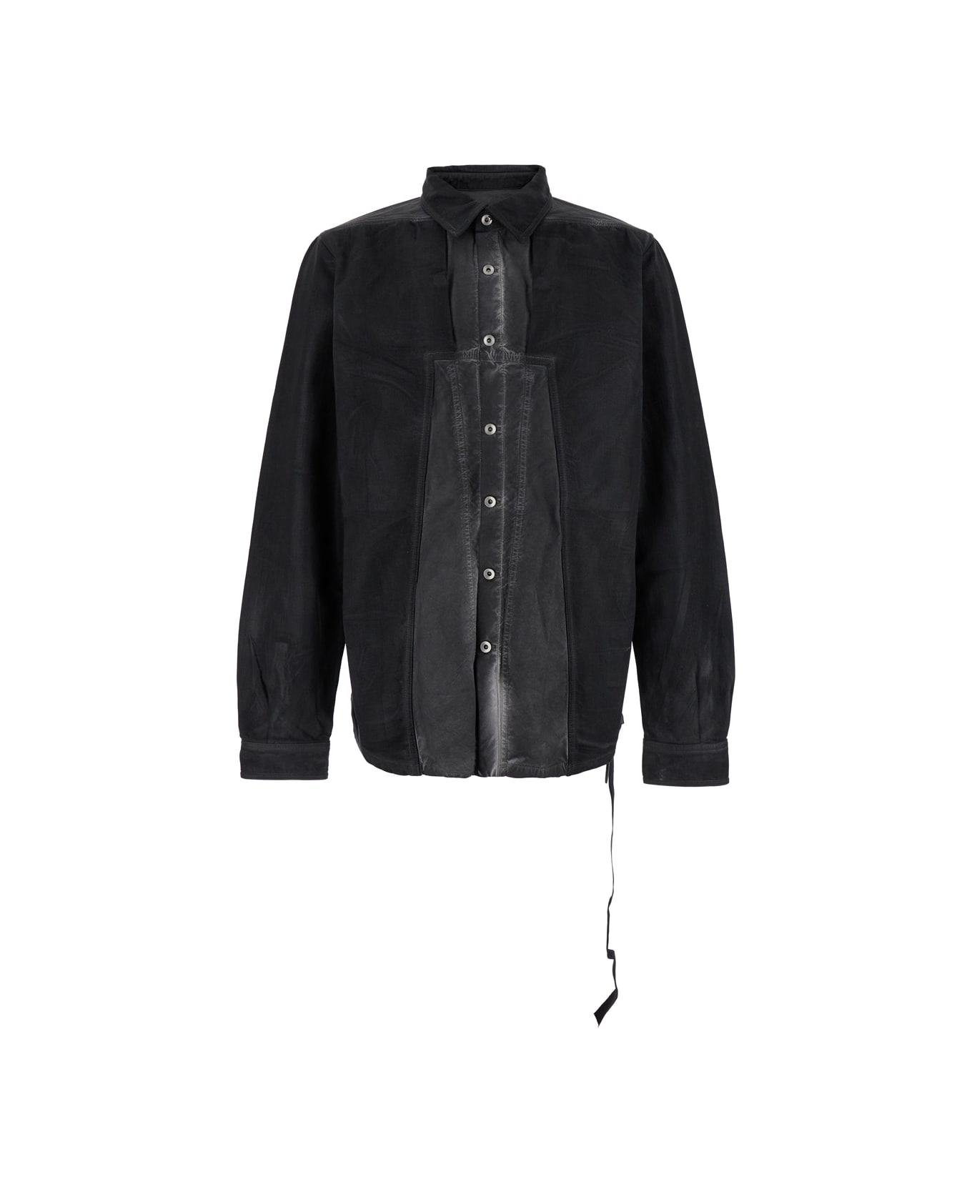 DRKSHDW 
splintered
 Grey Shirt With Classic Collar And Faded Effect In Cotton Man - Grey
