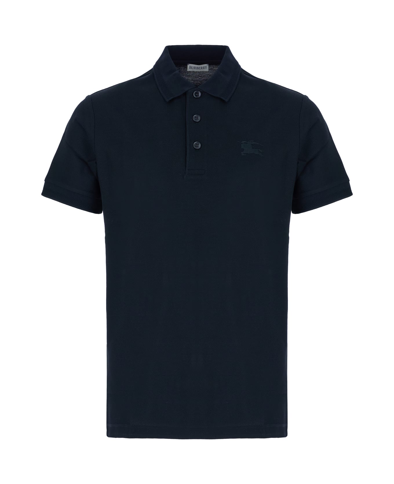 Burberry Navy Blue Piquet Polo Shirt - COAL BLUE