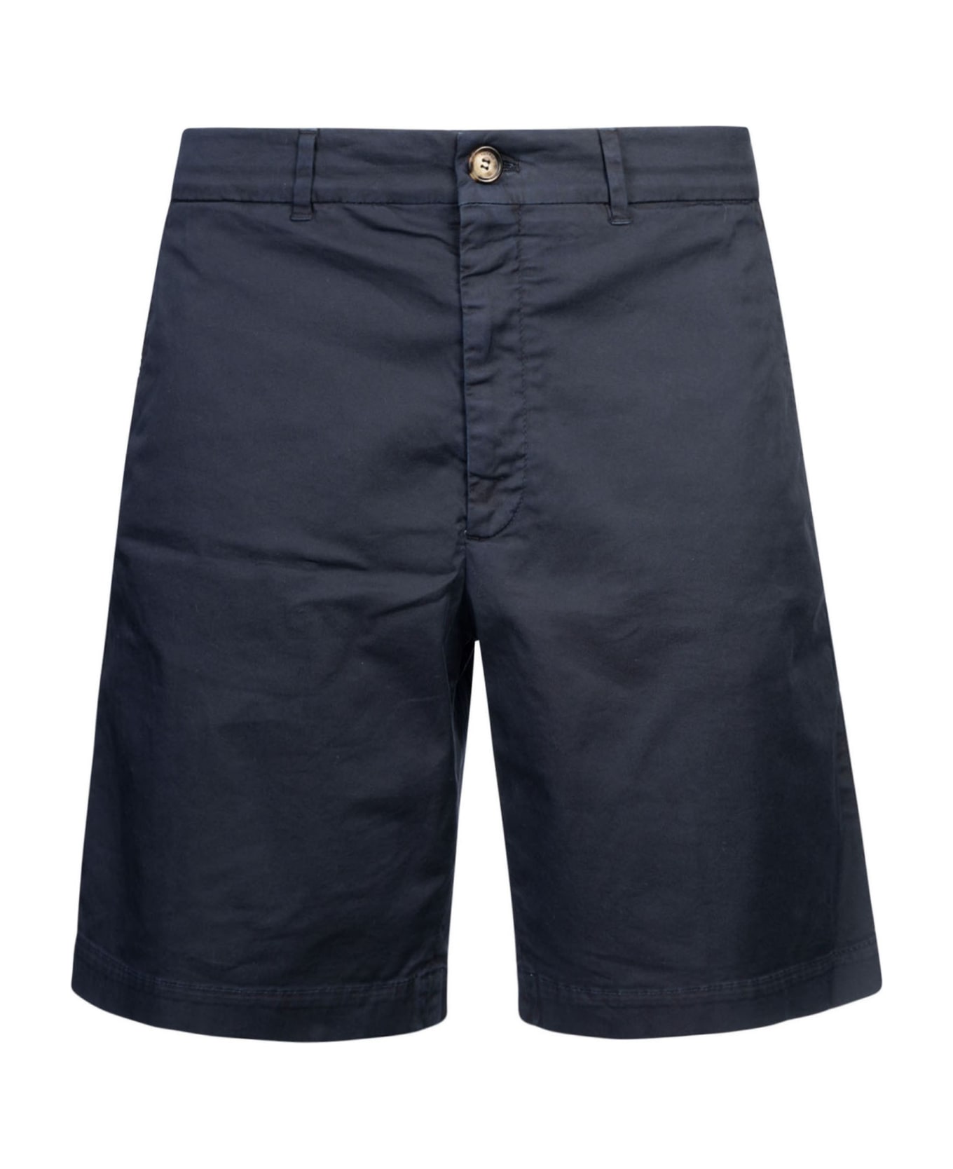 Brunello Cucinelli Classic Plain Trouser Shorts - Navy