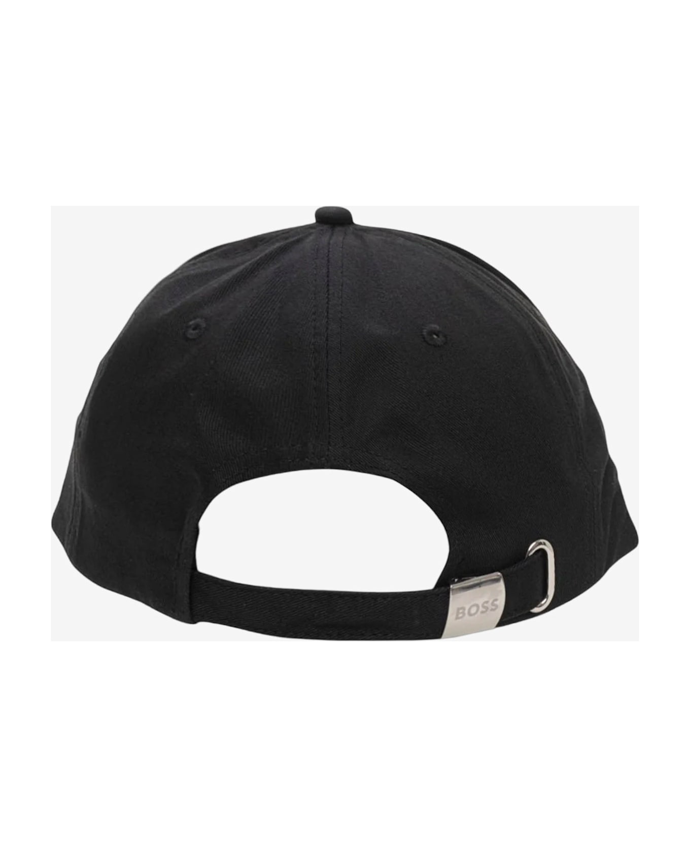 Hugo Boss Cotton Baseball Cap With Logo - Black