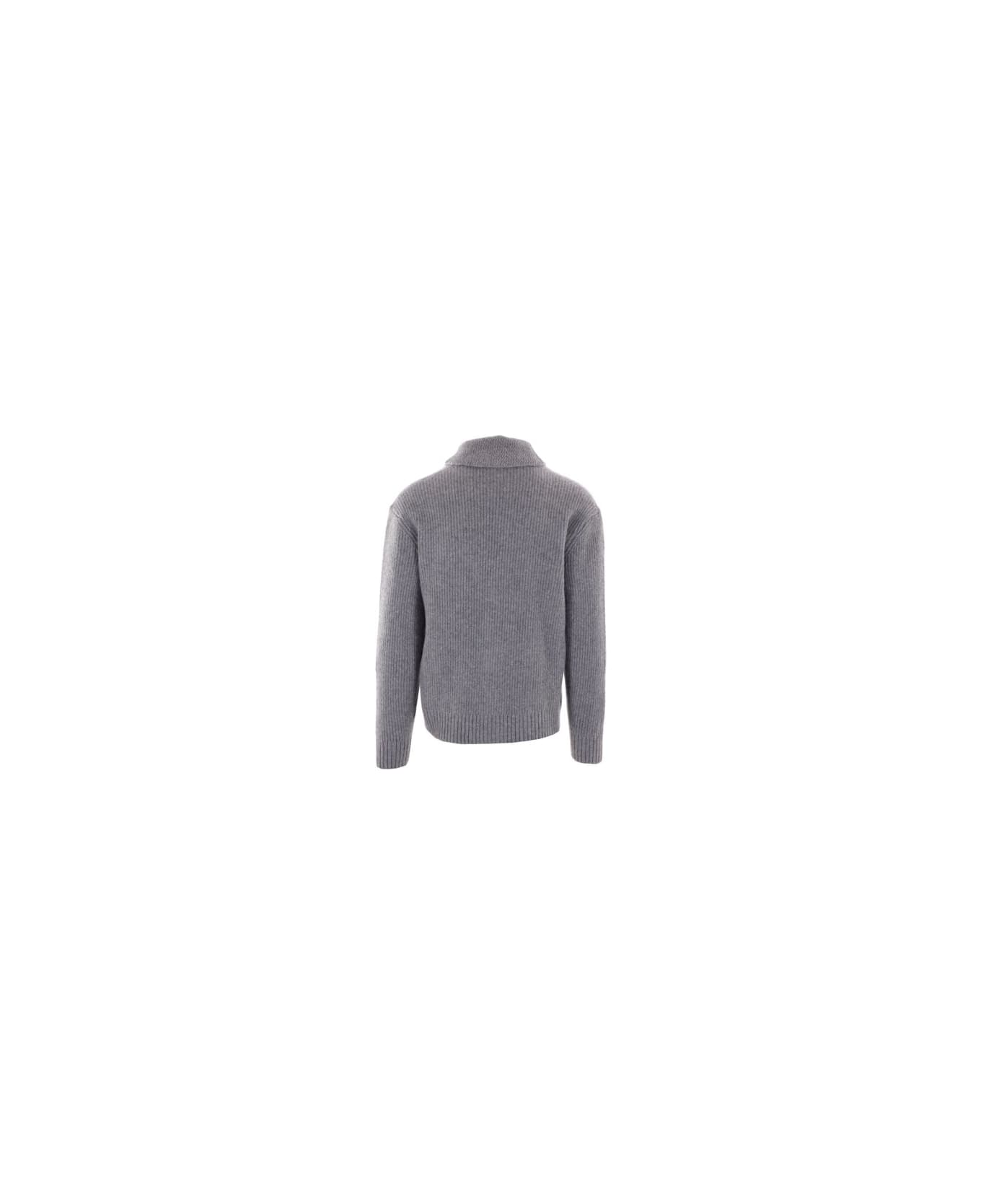 Tom Ford Brushed Shawl Collar Cardigan - Ash grey