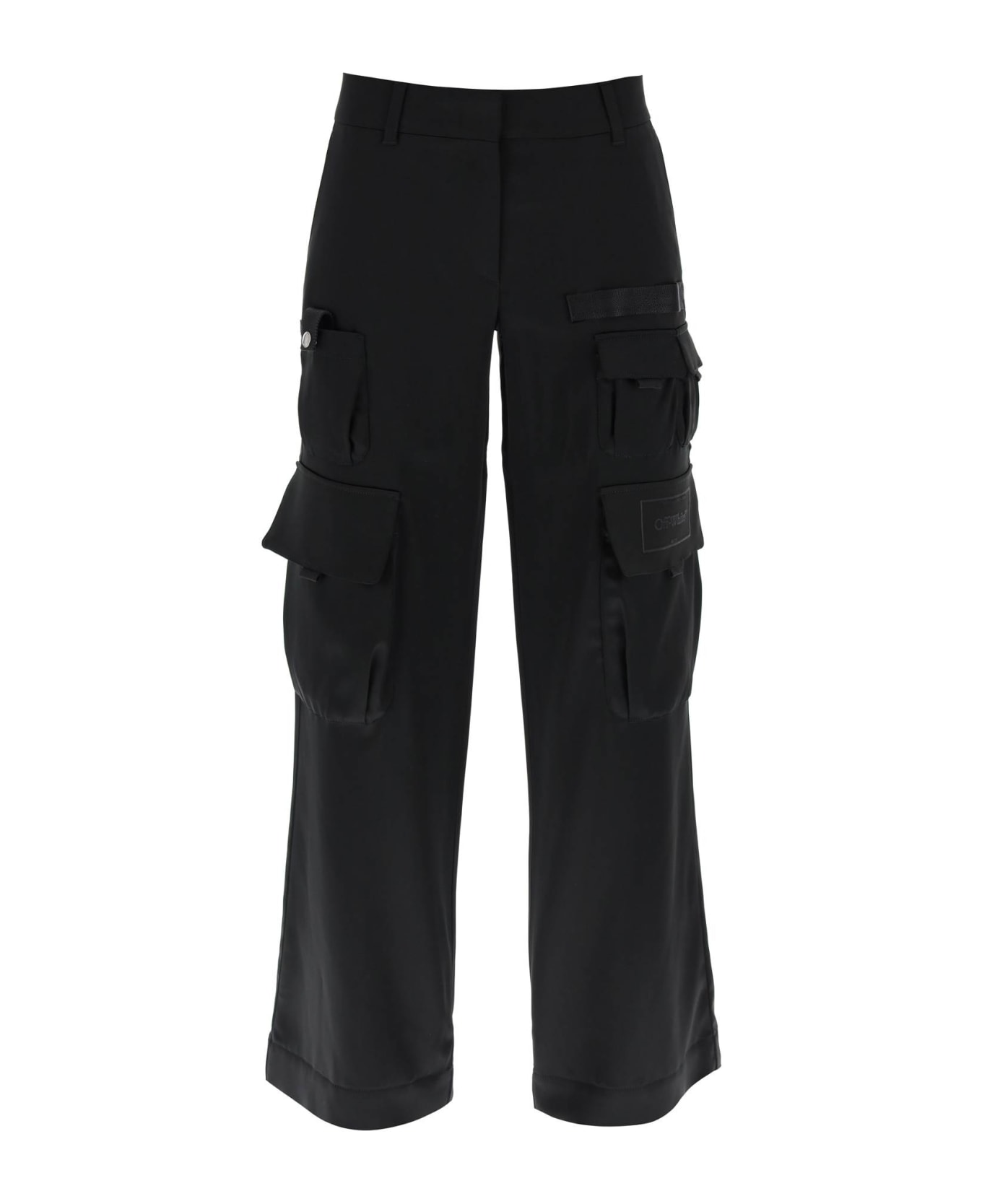 Off-White Toybox Cargo Pants In Satin - Black