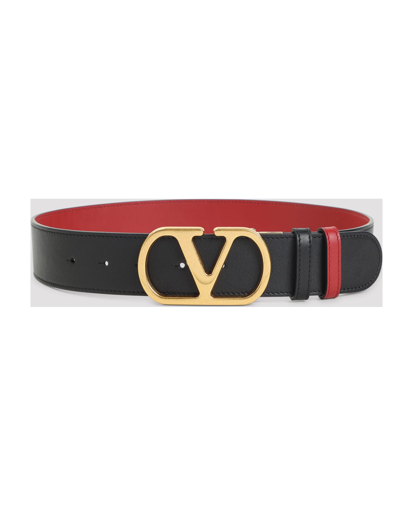 Valentino Garavani H 40 Reversible Belt - K Nero Rosso V