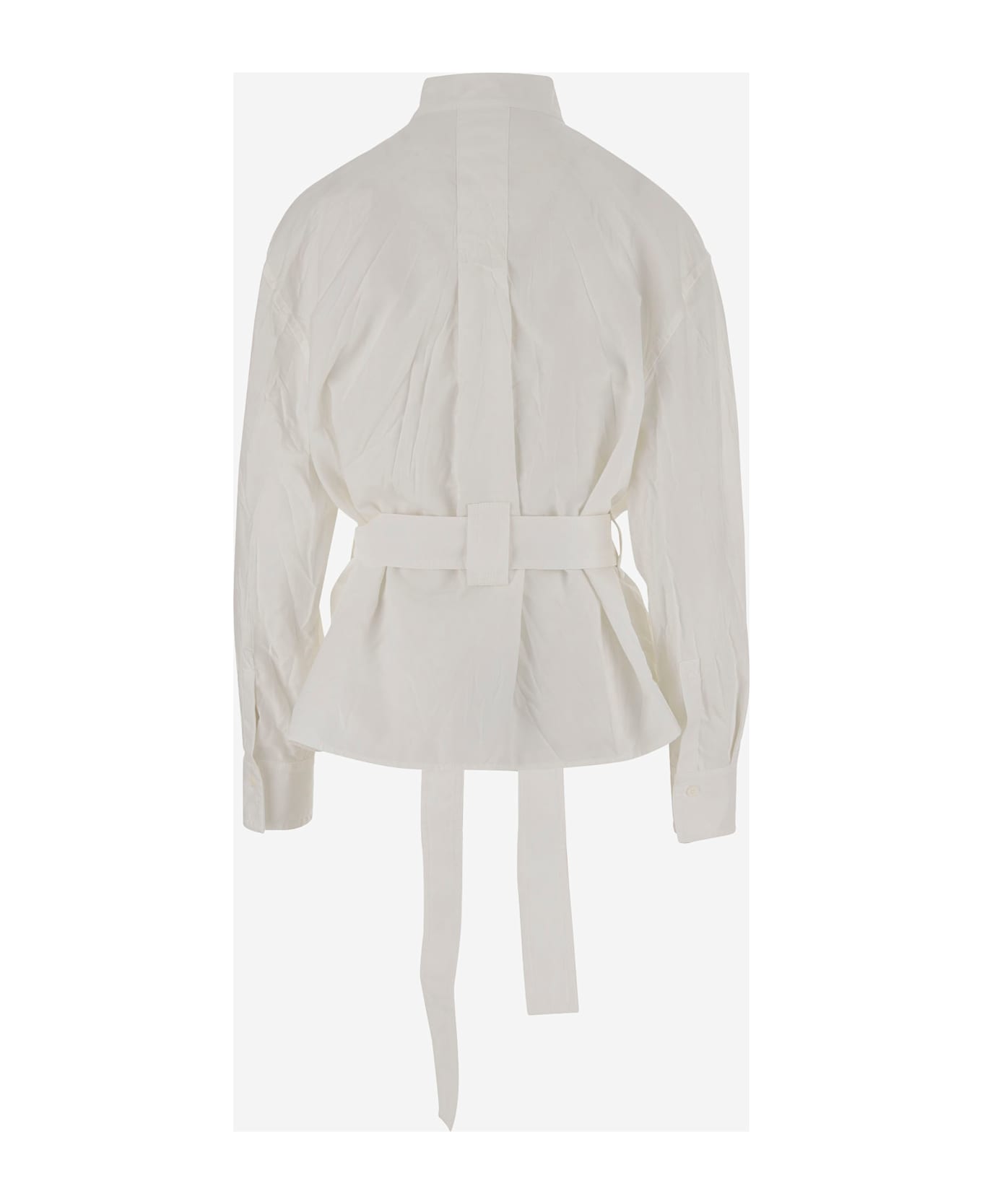 Ferragamo Shirt With Belt - White