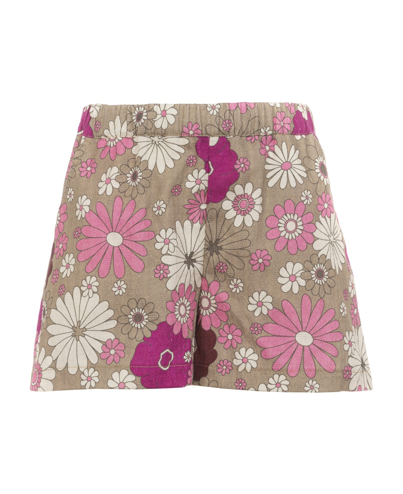 Douuod Floral Shorts - Beige ボトムス