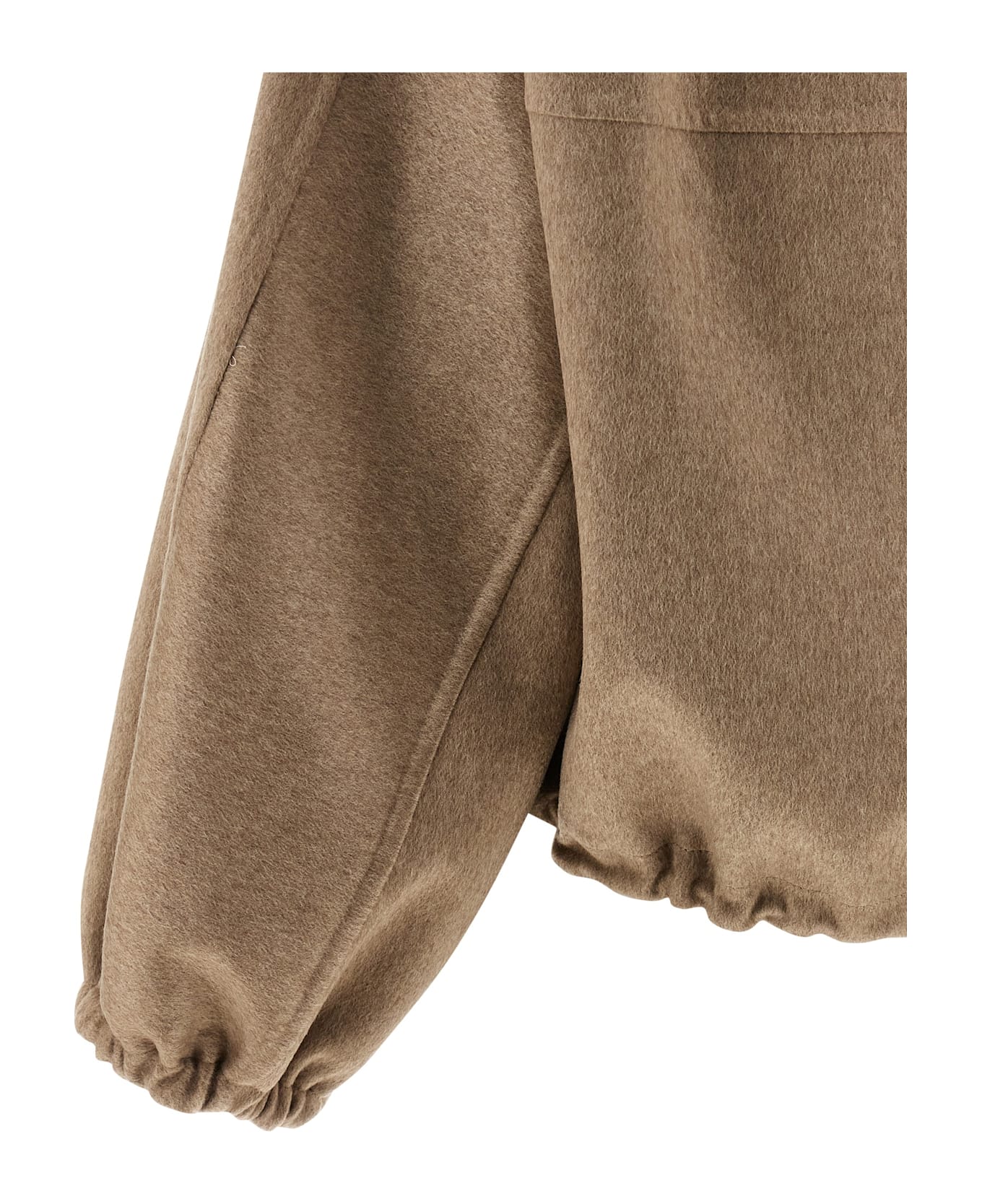 Fabiana Filippi Cashmere Bomber Jacket - Beige