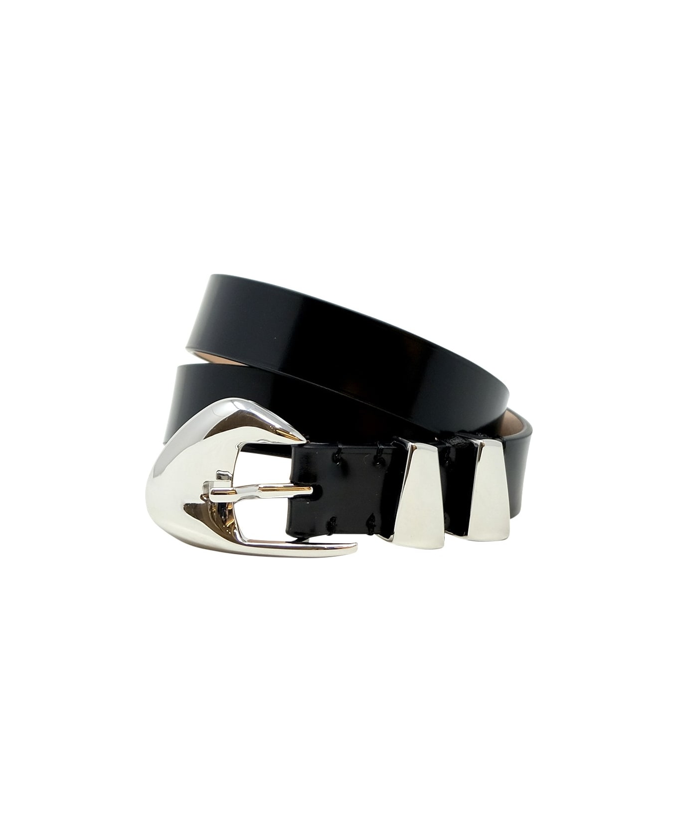 BY FAR Black Patent Leather Moore Belt ベルト