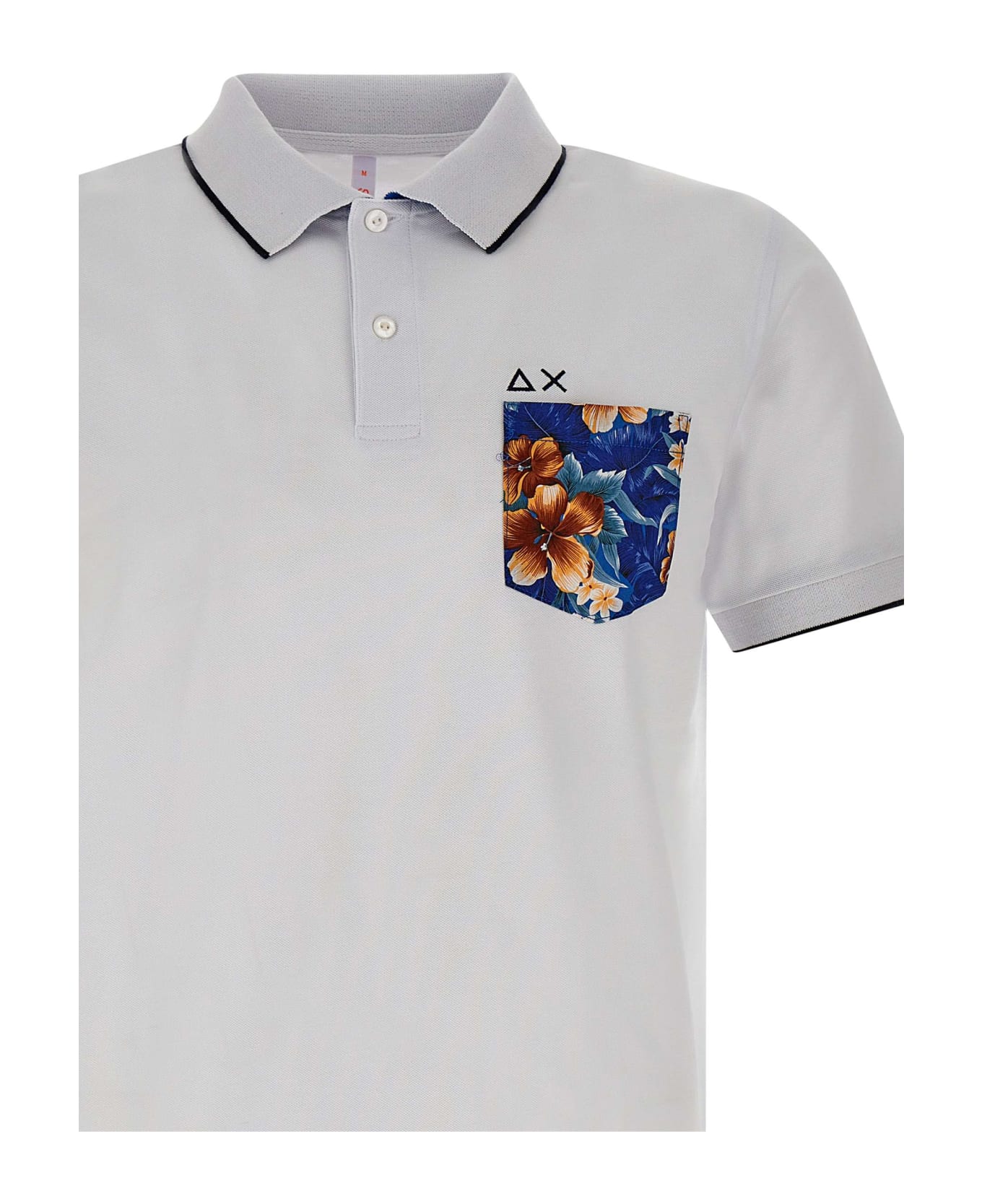 Sun 68 'print Pocket' Polo Shirt Cotton