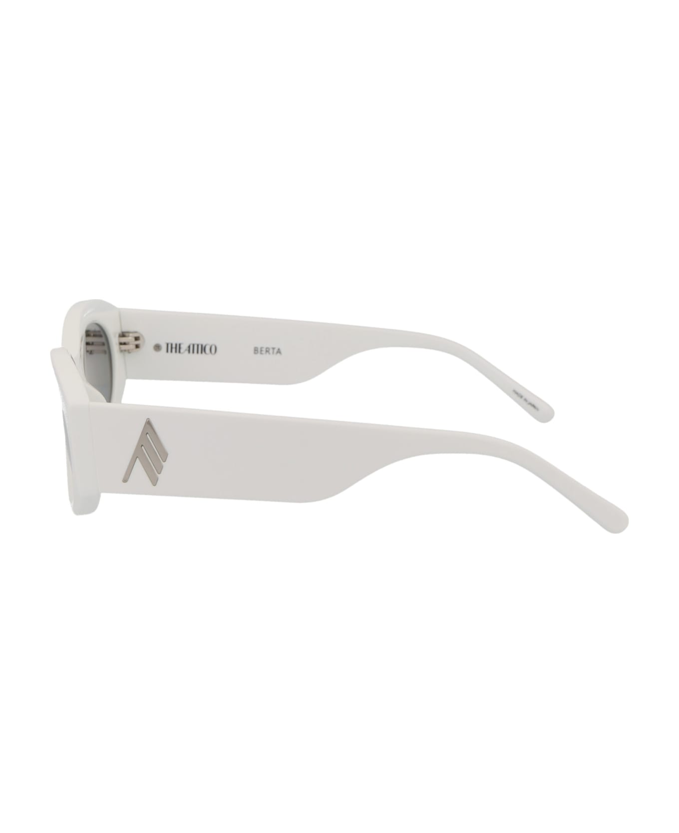The Attico Berta Sunglasses - 07 WHITE SILVER GREY