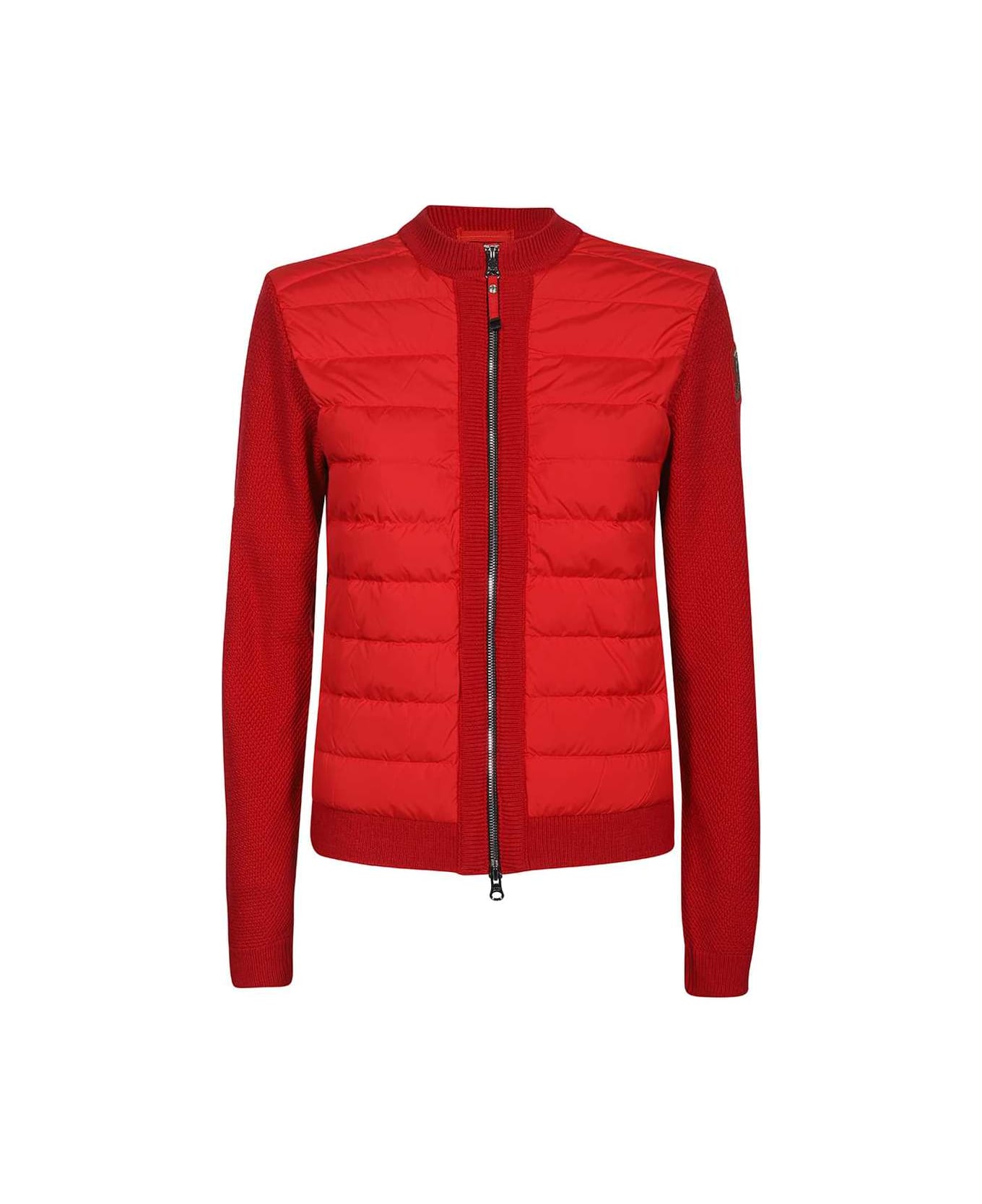 Parajumpers Theresa Padded Panel Knitted Jacket - red