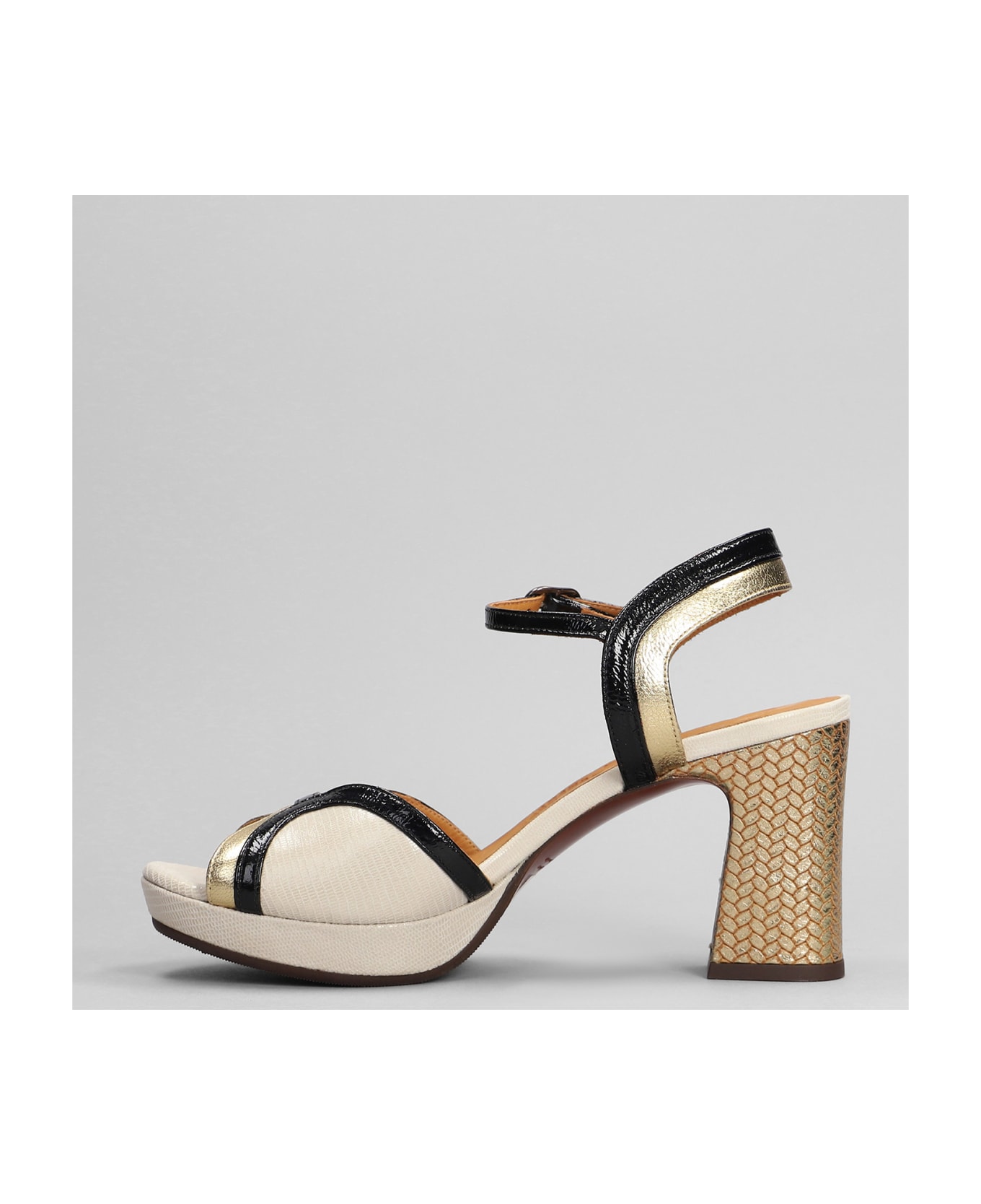 Chie Mihara Keny Sandals In Beige Leather - beige