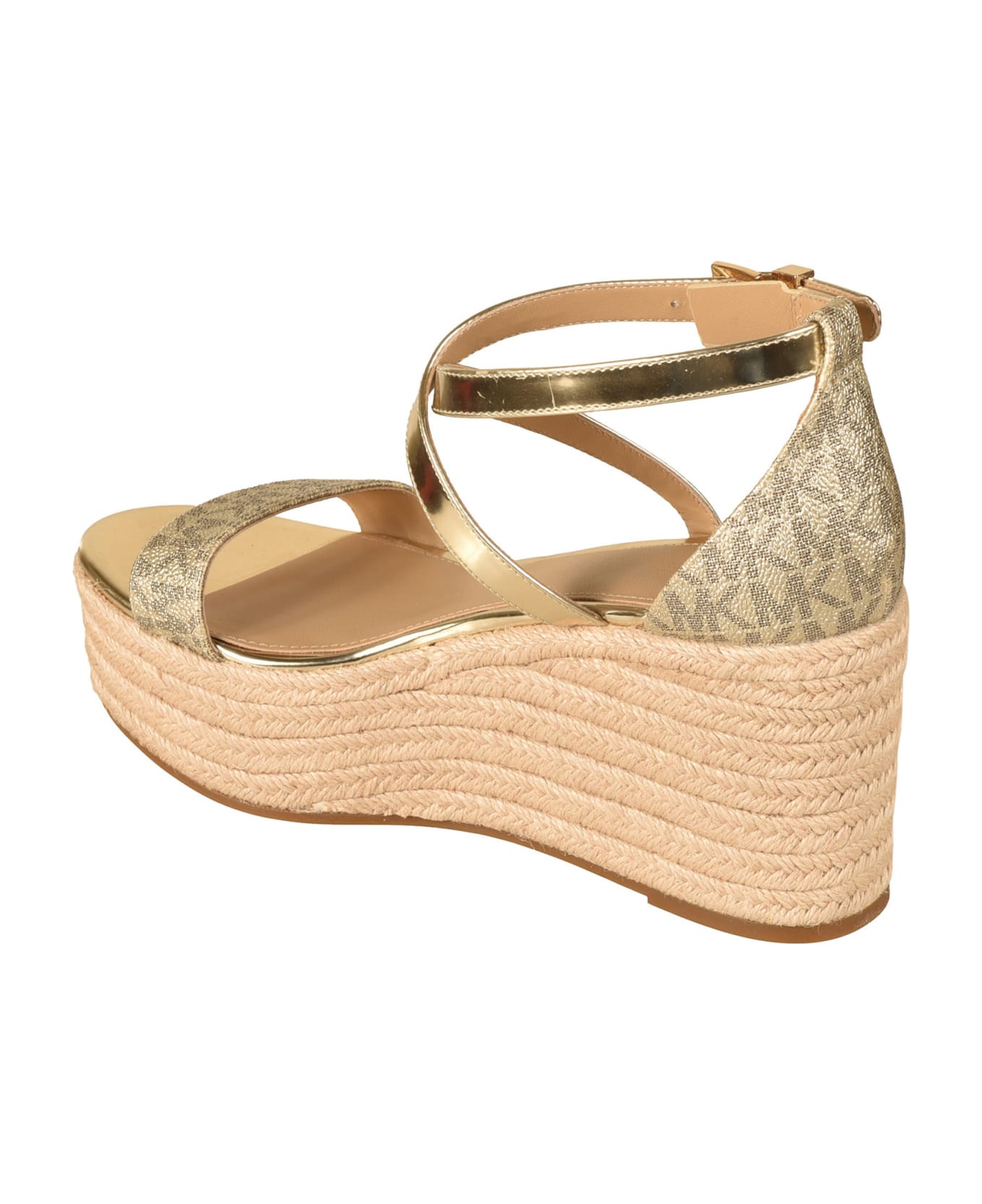 Michael Kors Serena Wedge Sandals - Pale Gold