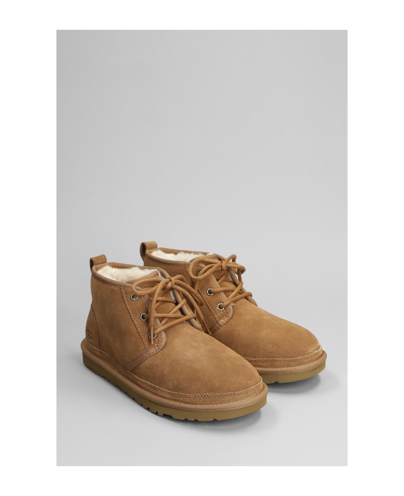 UGG Neumel Lace Up Shoes In Leather Color Suede - leather color