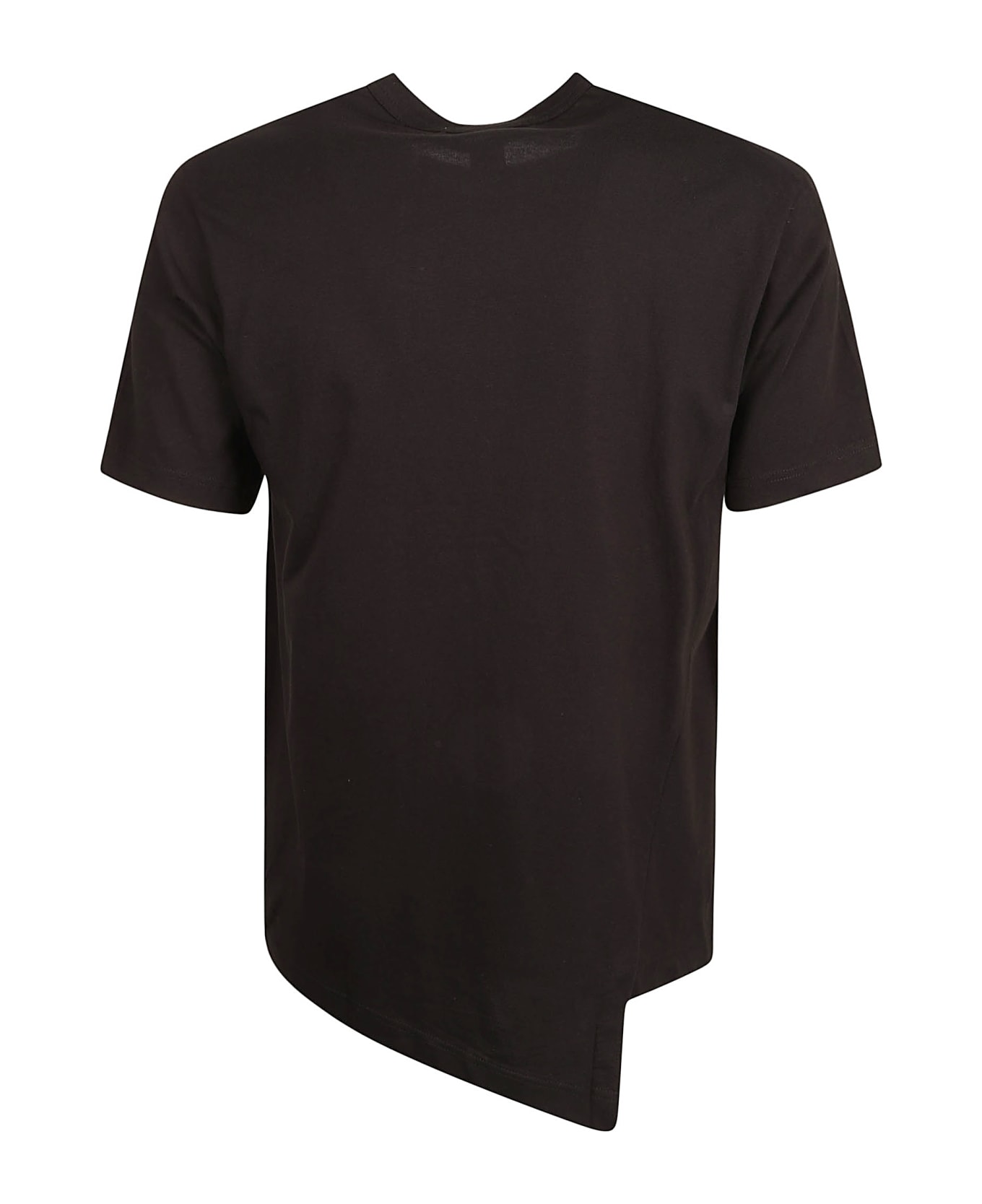 Comme des Garçons Shirt Asymmetric Logo Patch T-shirt - Black