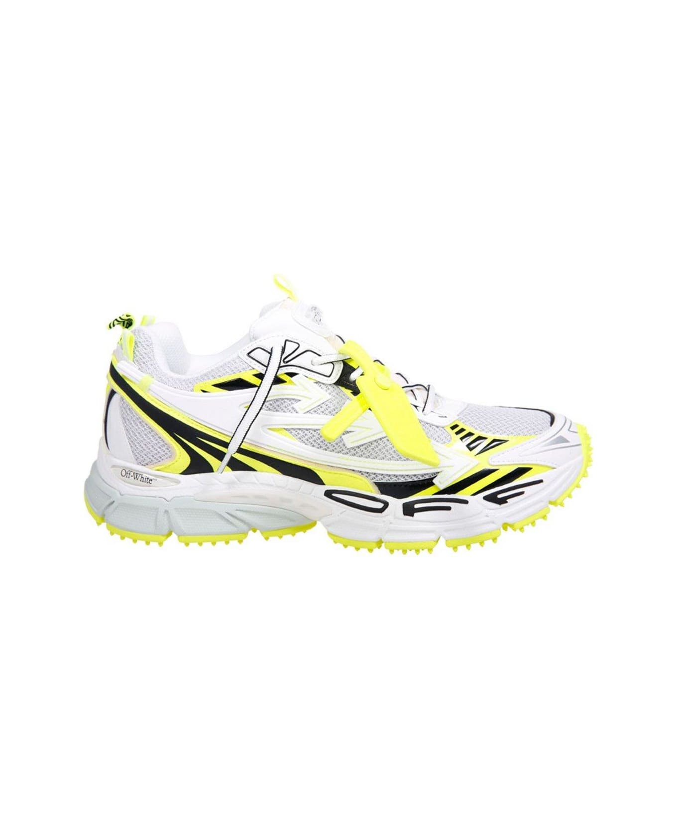 Off-White Ow Be Right Back Lace-up Sneakers - White Yellow Fluo