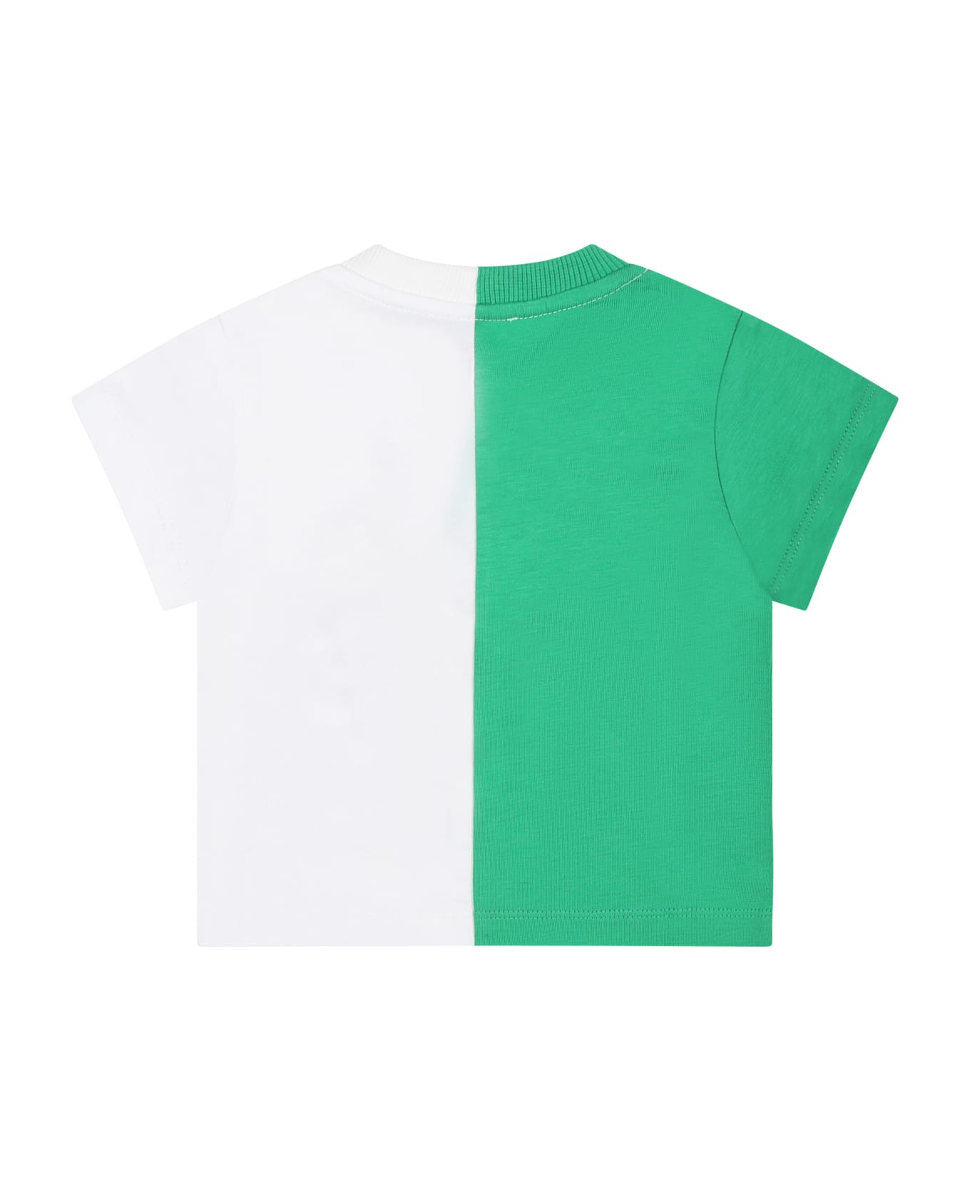 Moschino Green T-shirt For Babies With Teddy Bear And Logo - Green Tシャツ＆ポロシャツ