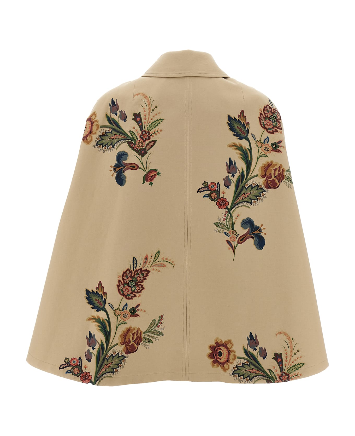 Etro Floral Print Cape Trench Coat - Multi