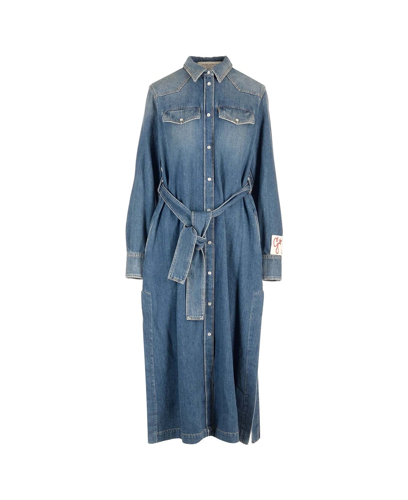 Golden Goose Denim Shirtdress - blue