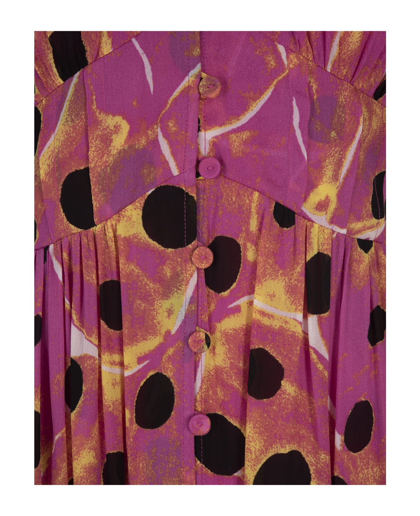 Diane Von Furstenberg Erica Maxi Dress In Ladybug Dot - Pink