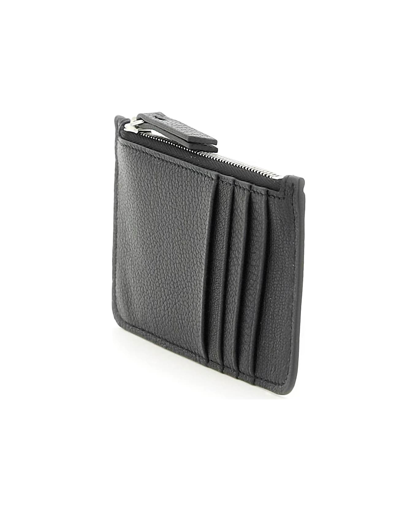 Maison Margiela Leather Zipped Cardholder - Black