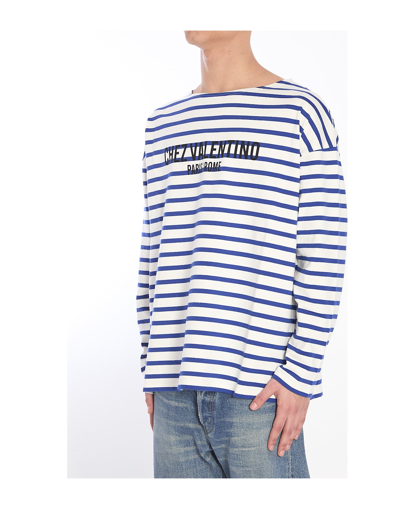 Valentino Garavani Striped Chez Valentino T-shirt - Red