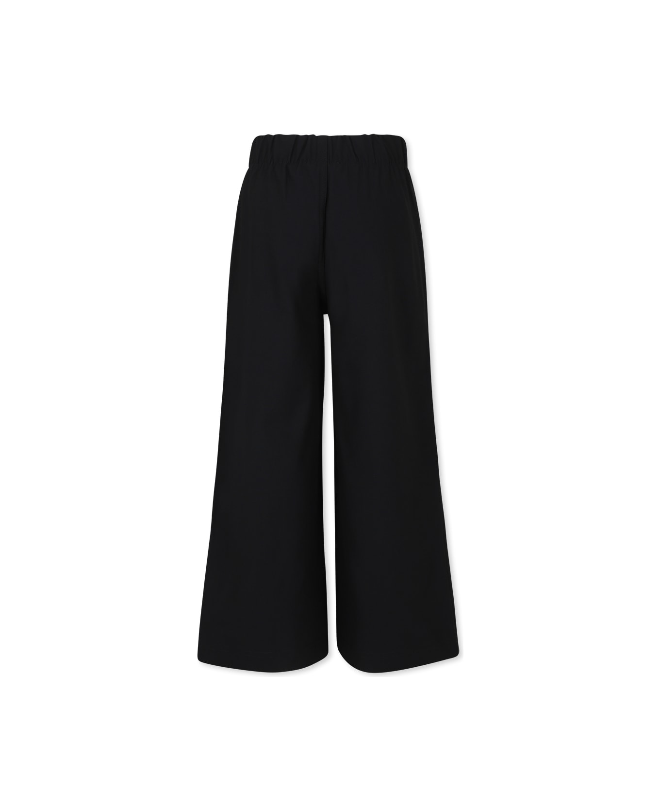 Calvin Klein Black Trousers For Girl With Logo - Black